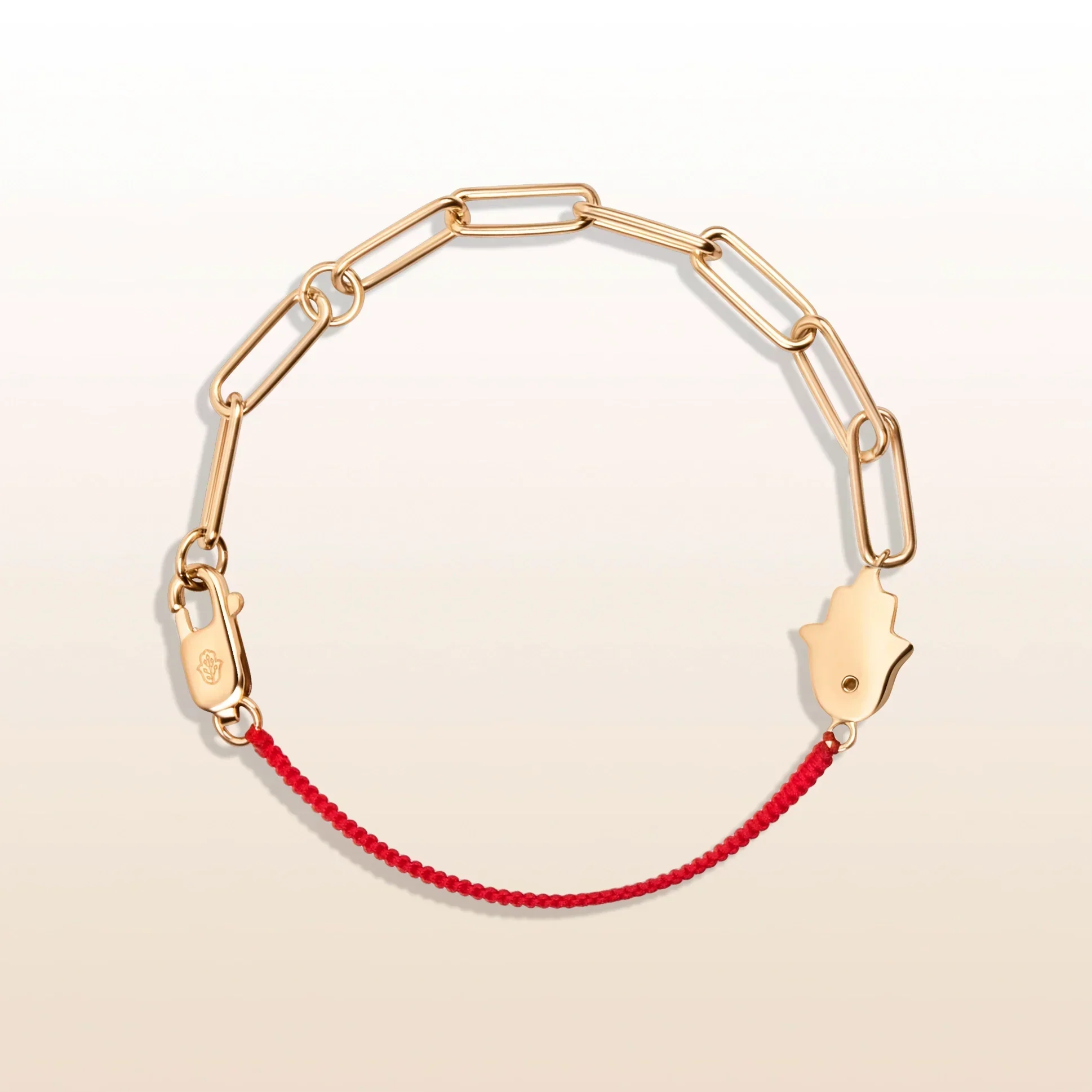 Exuberant Optimism Red String Chain Hamsa Bracelet - Image 3