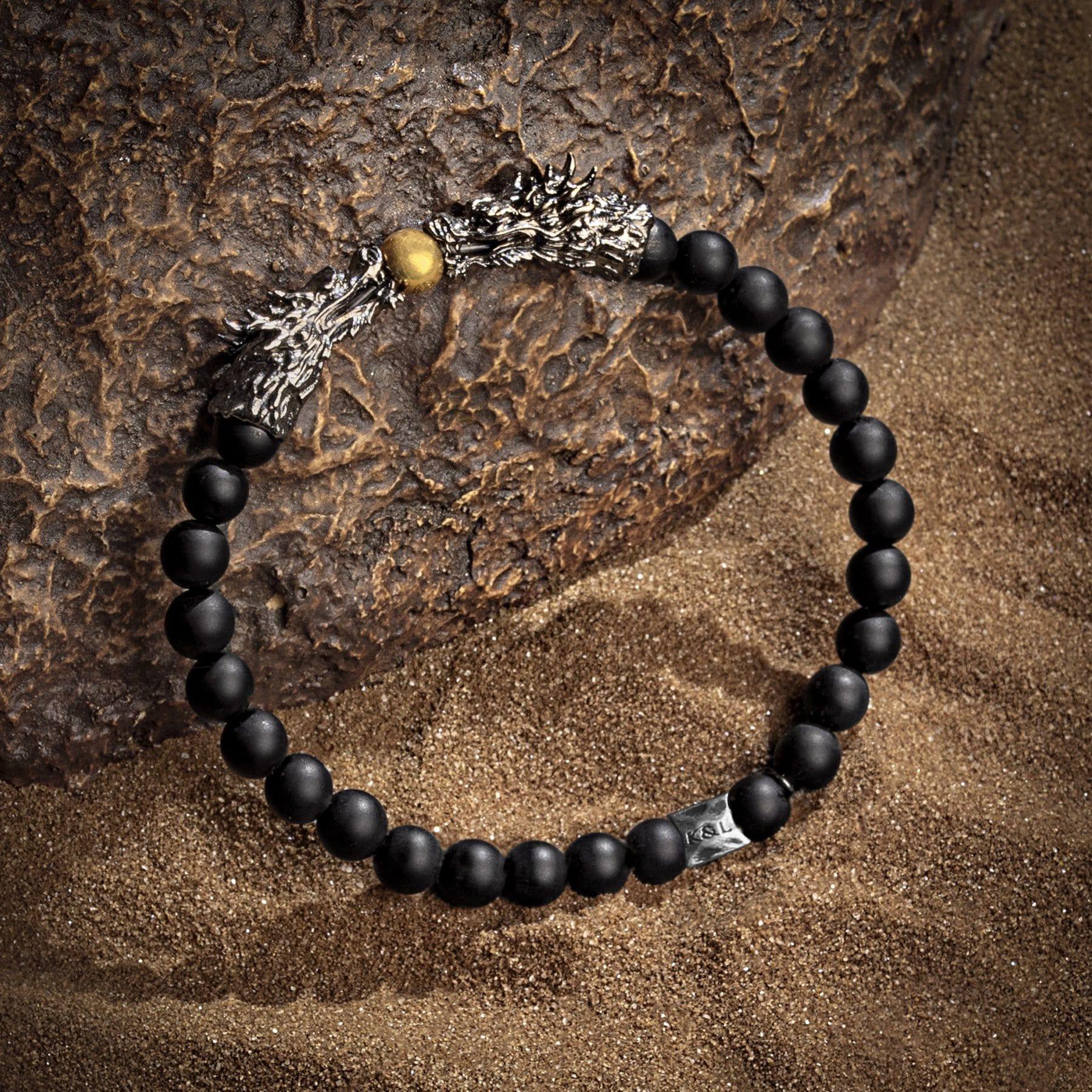 Fearless Protection Onyx Dragon Bracelet