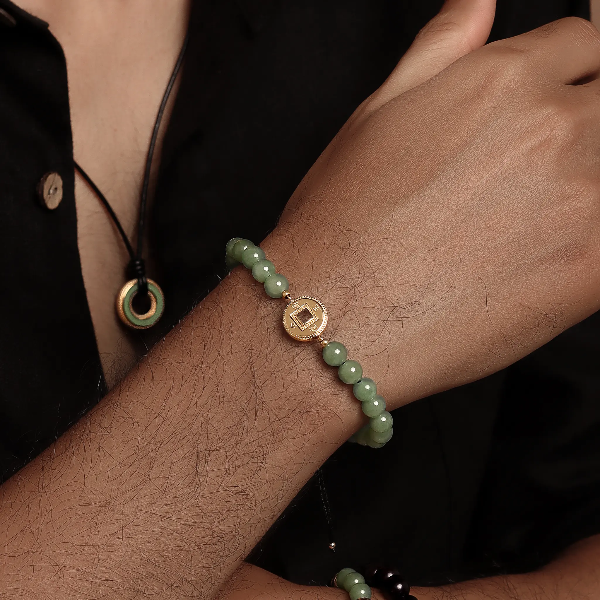 Fortune’s Guard Jade Lucky Charm Bracelet - Image 4