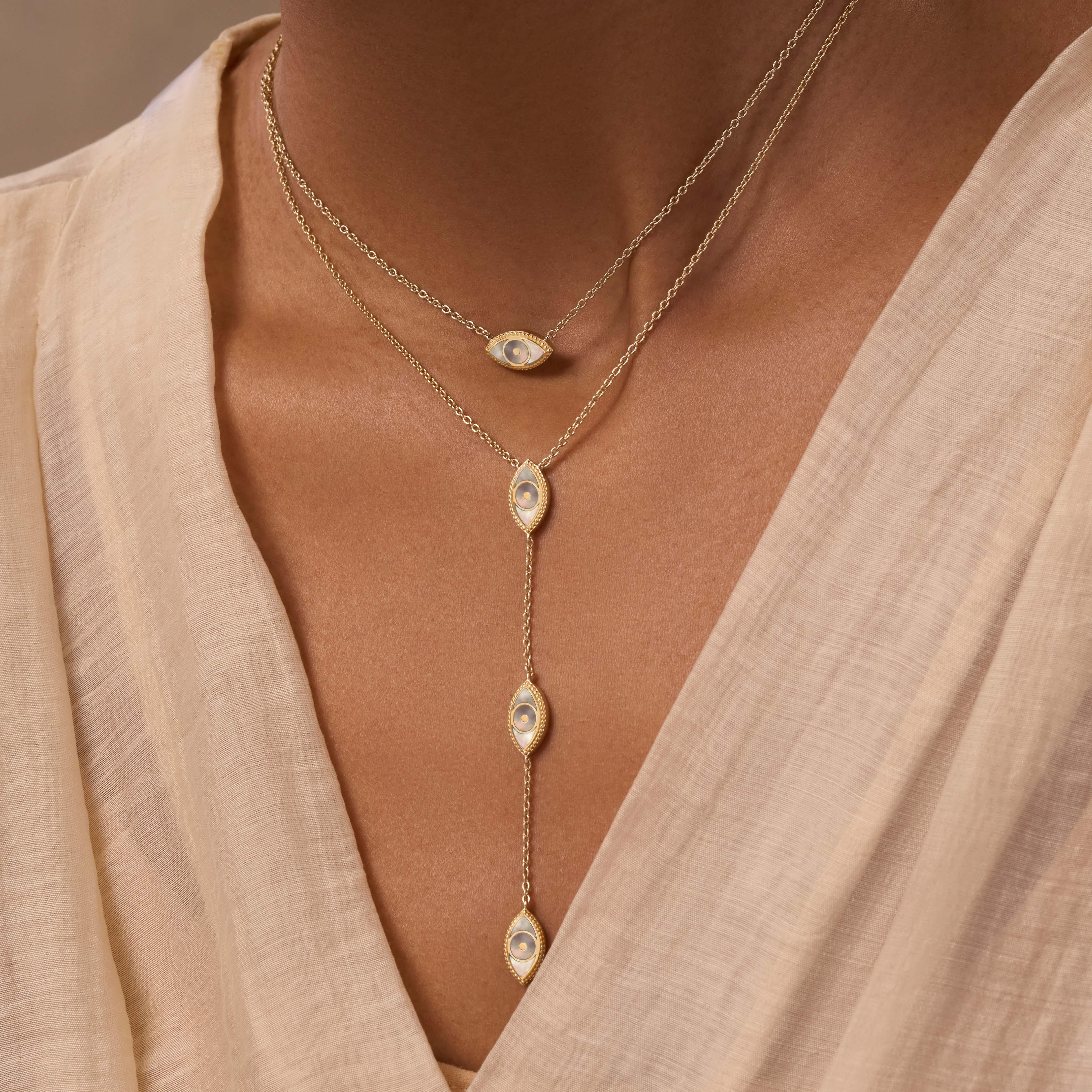 Gentle Touch Mother of Pearl Necklace Set - Image 2