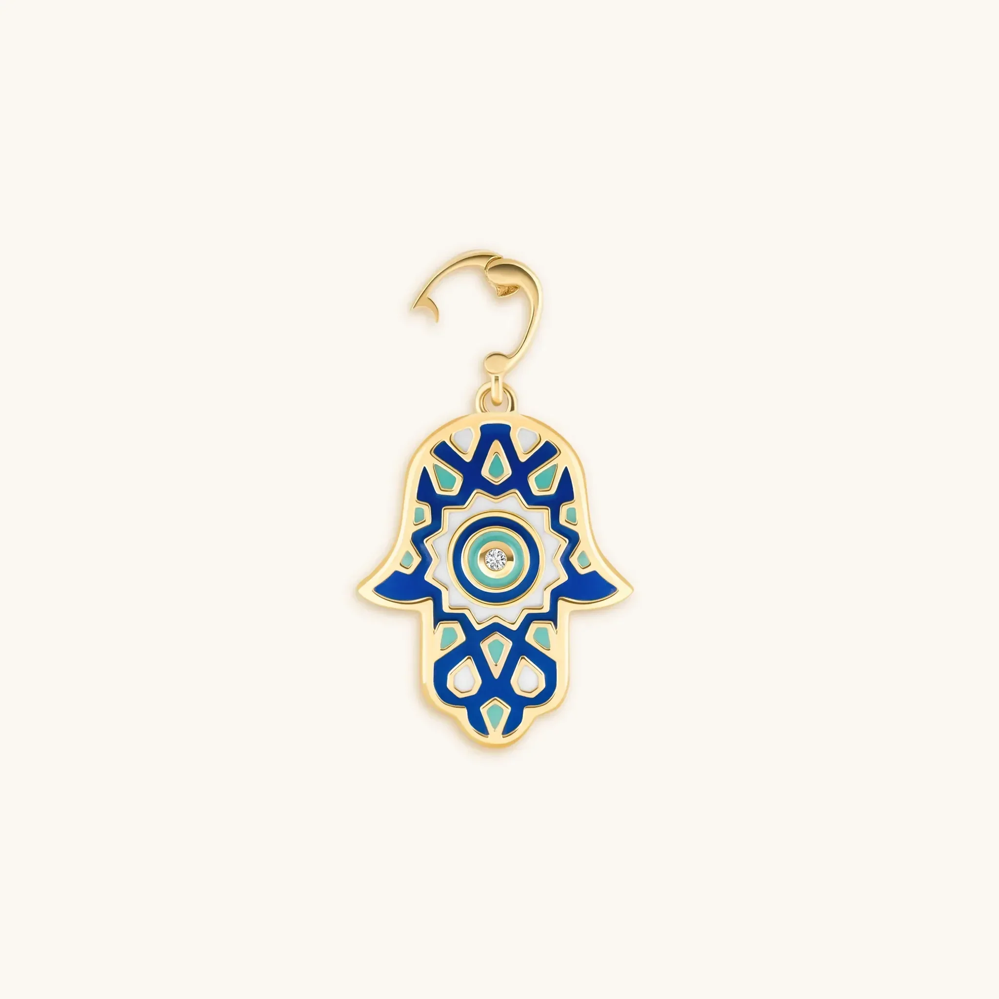 Glory & Grace Gold Patterned Hamsa Charm - Image 2