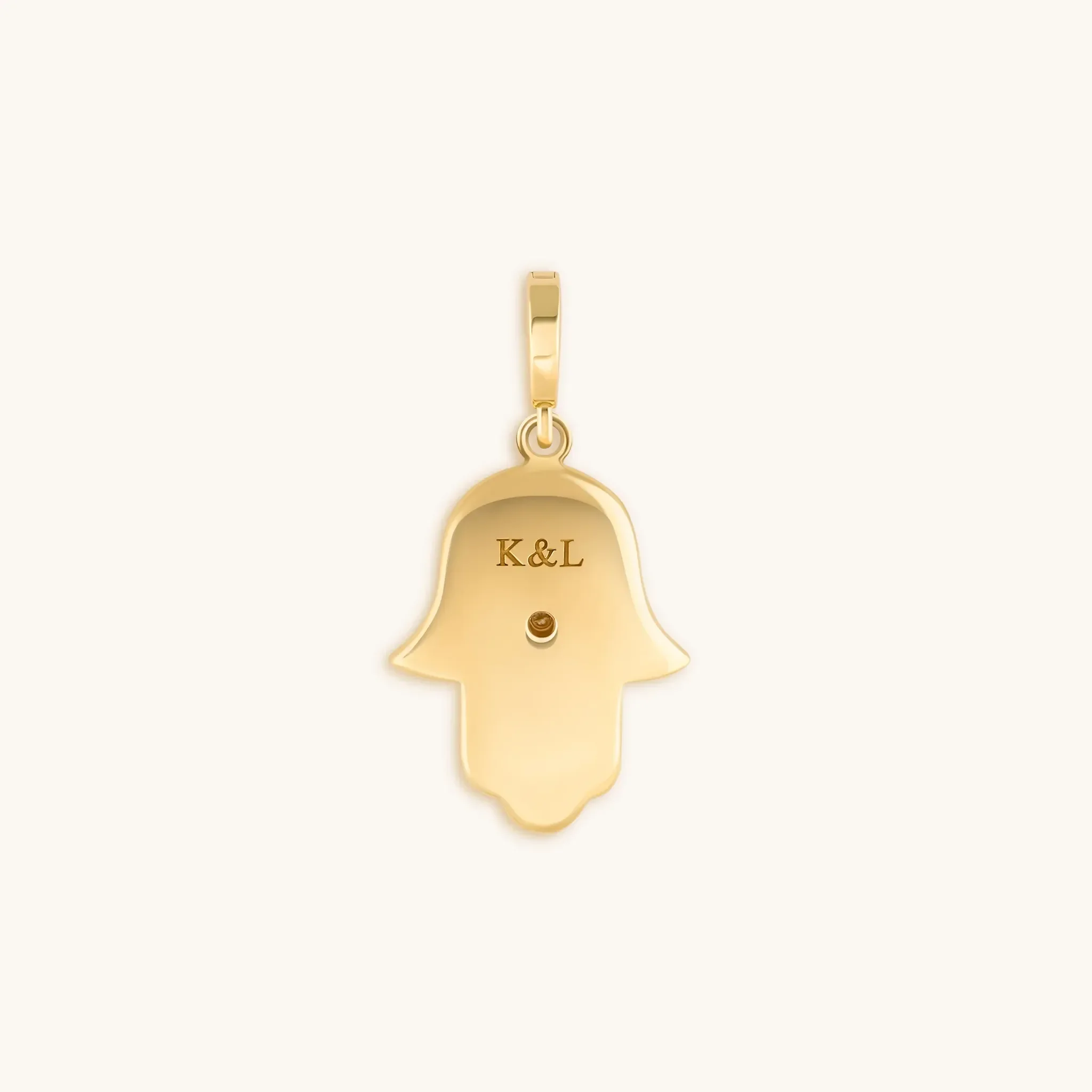 Glory & Grace Gold Patterned Hamsa Charm - Image 3