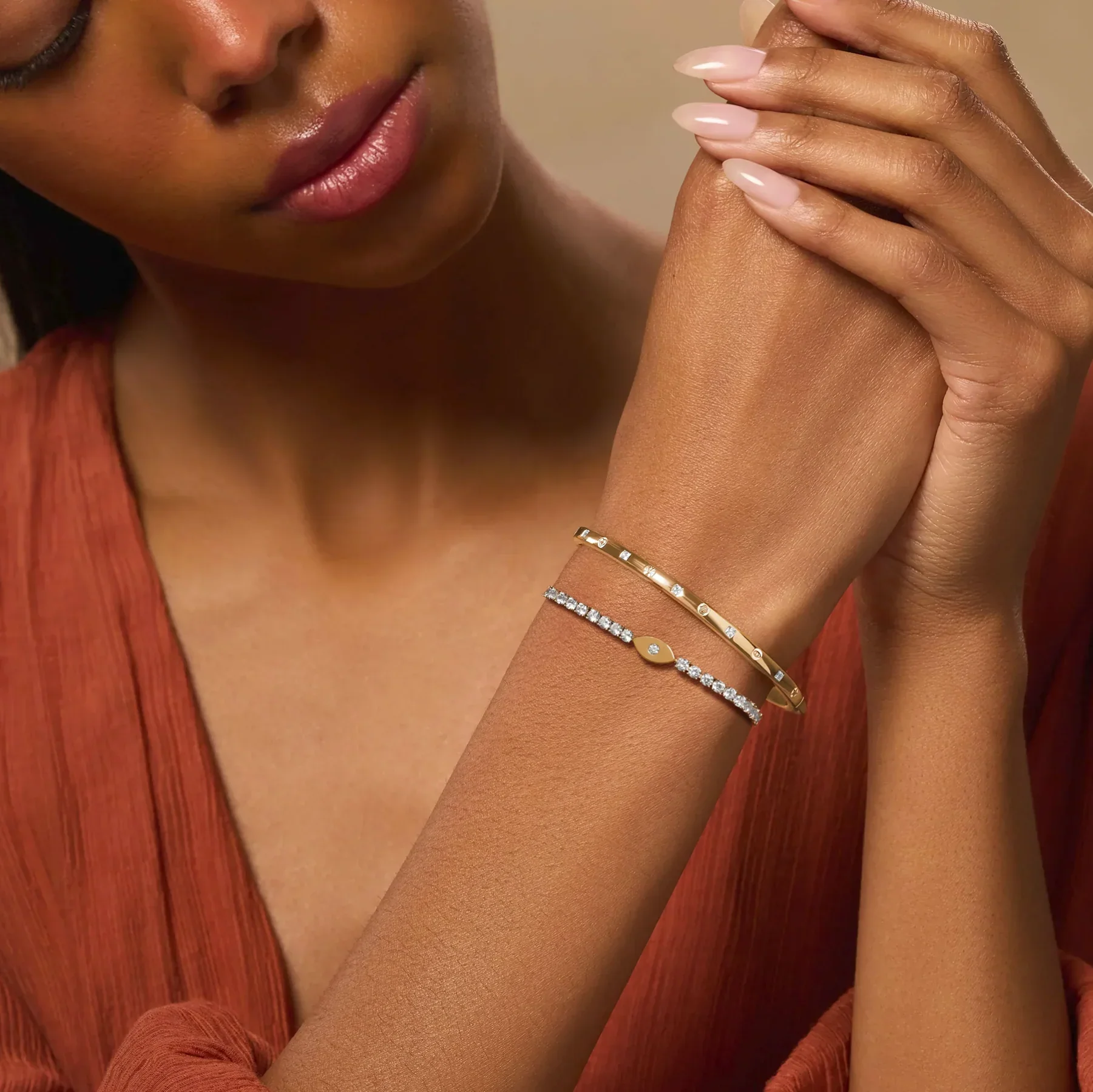 Gold Power Two Bracelet Set - Image 2