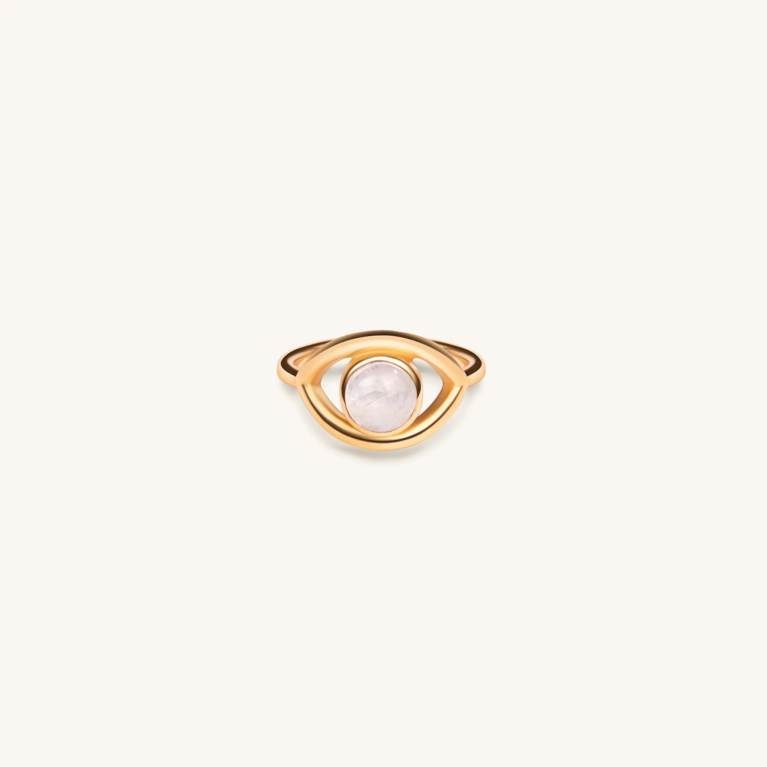 Free Spirit Gold Evil Eye Moonstone Ring - Image 3