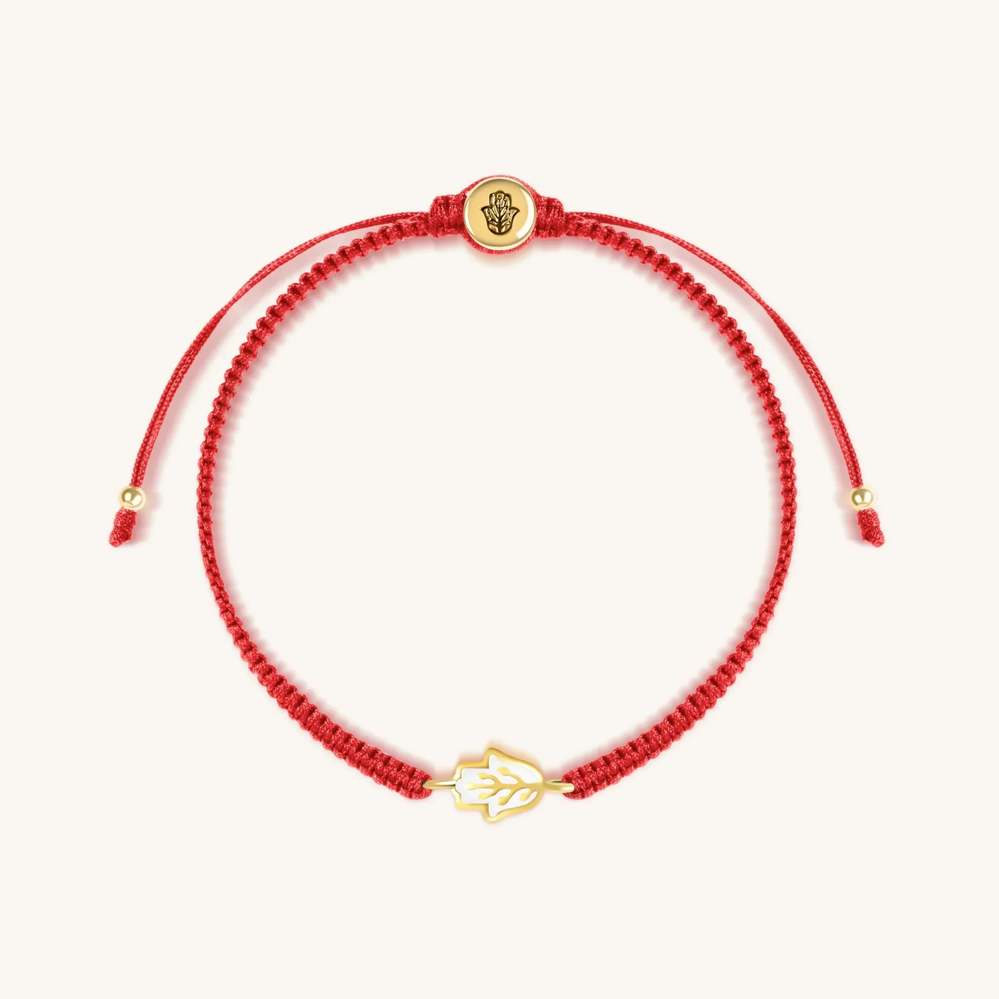 Grateful Soul Red String Hamsa Charm Bracelet