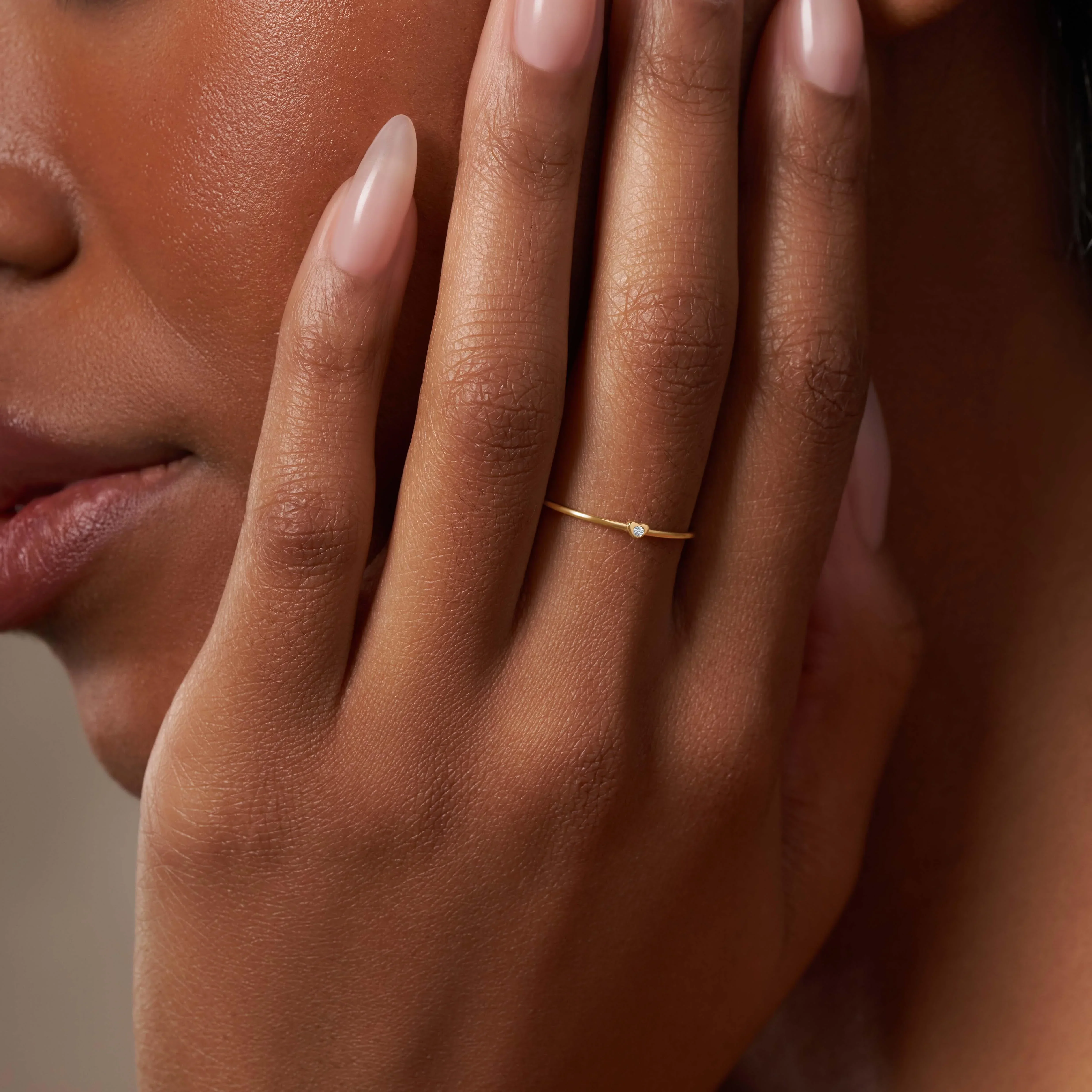 Grounded in Compassion Diamond Heart Ring - Image 2