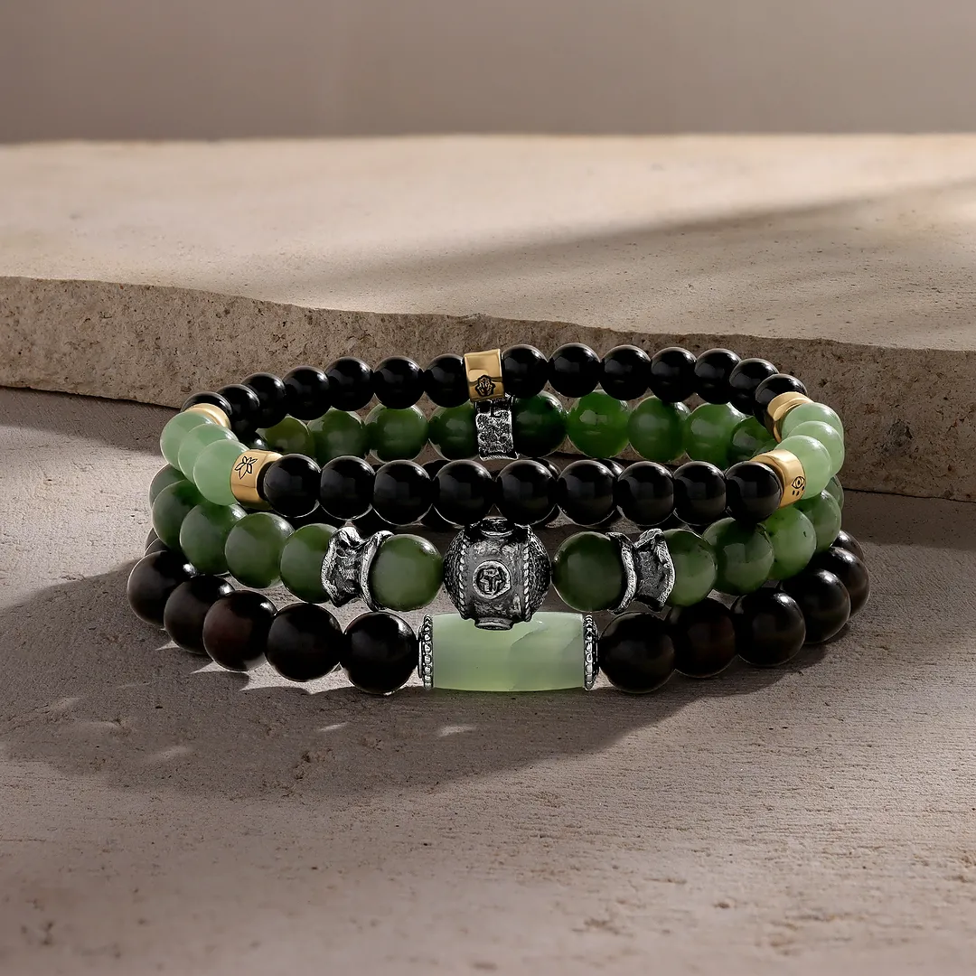 Empowered Path Onyx & Jade Symbol Bracelet - Image 3