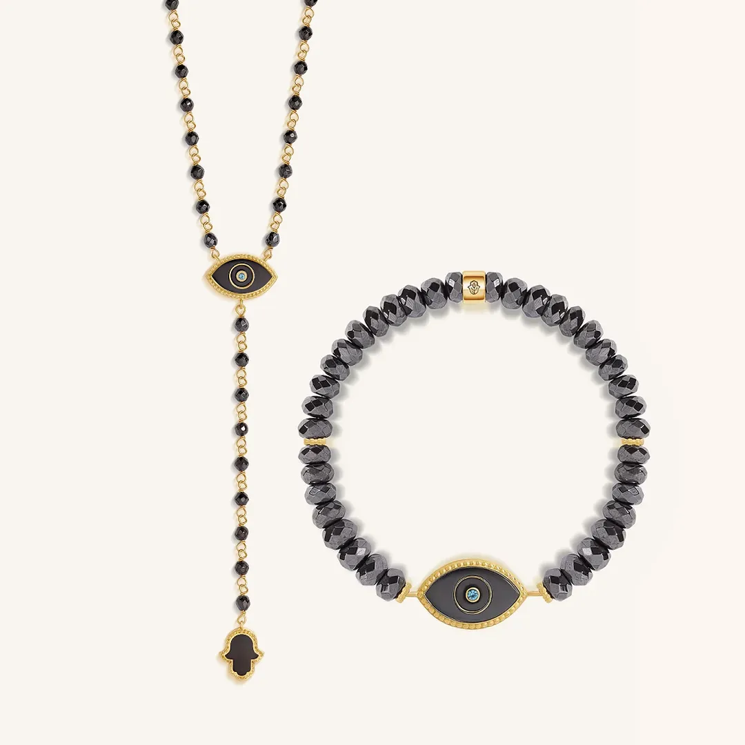 Guardian Flow Hematite & Aquamarine Set
