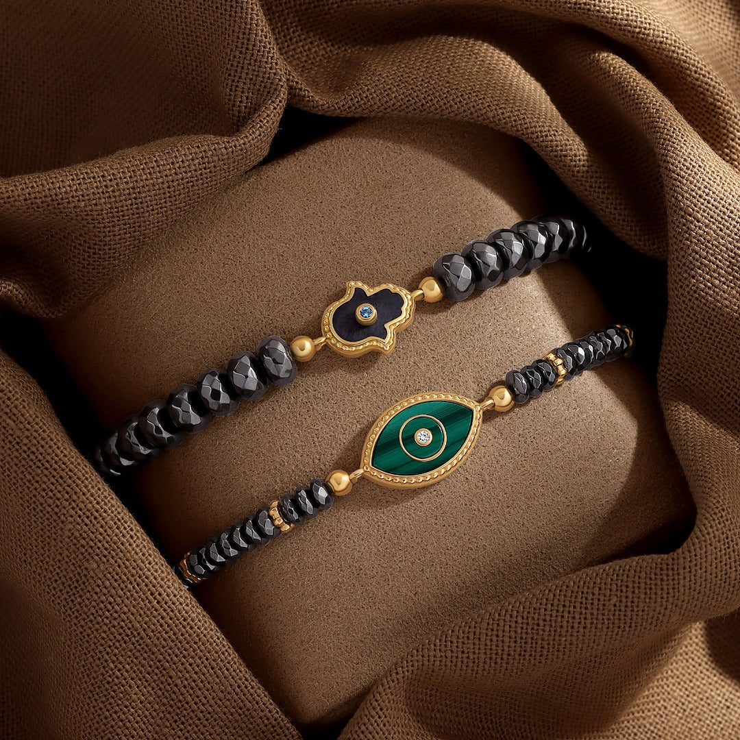 Guardian Spirit Hematite & Aquamarine Bracelet - Image 3