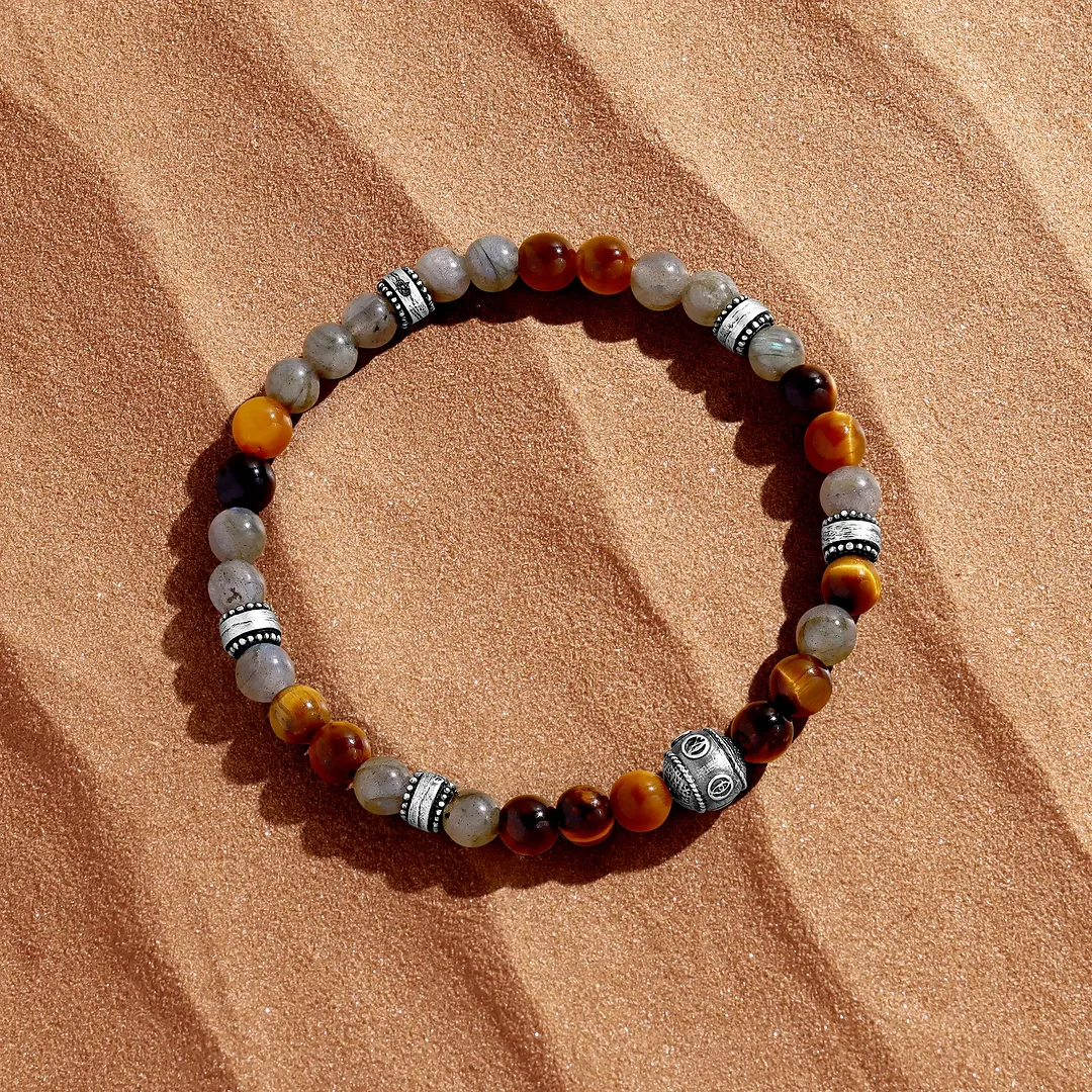 Guardian Strength Tiger’s Eye & Labradorite Bracelet
