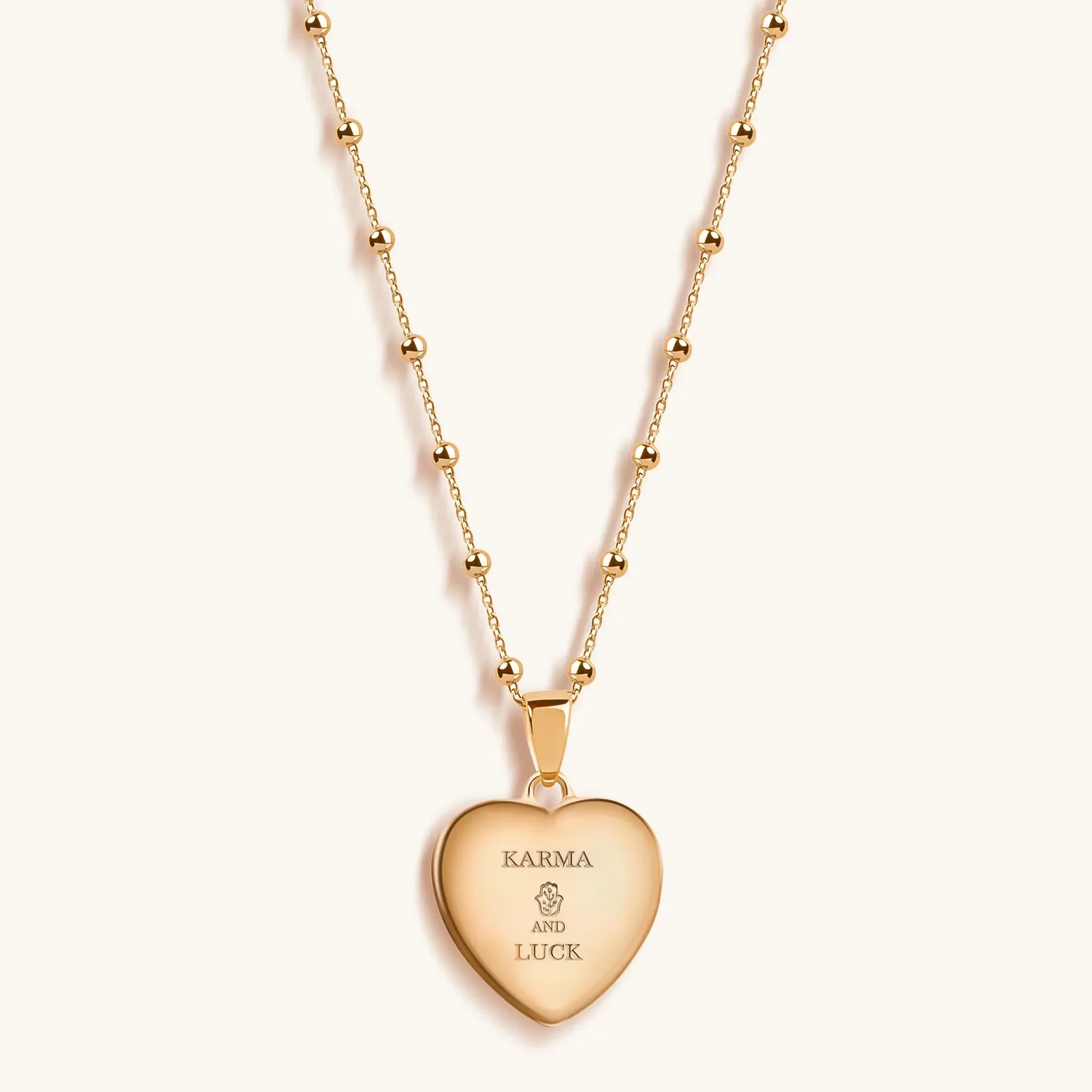 Harmonious Emotions Mother Of Pearl Heart Evil Eye Necklace - Image 3