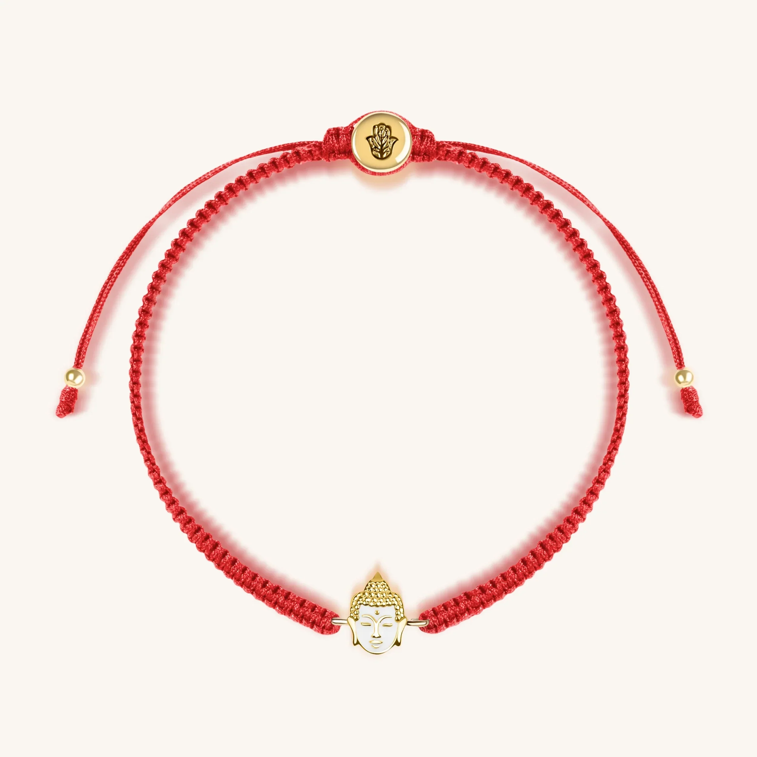 Harmonious Serenity Thai Buddha Red String Bracelet