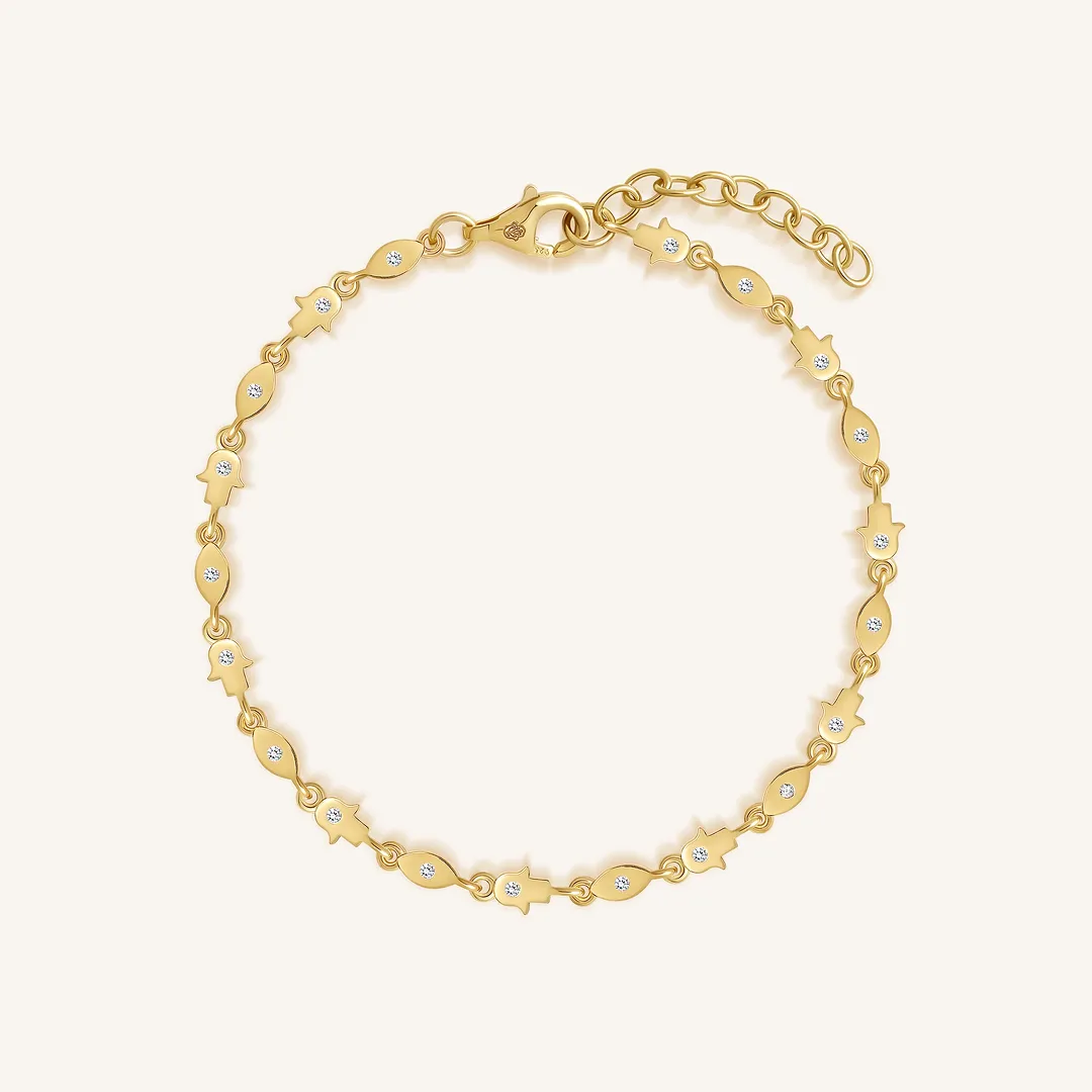 Harmony Keeper Hamsa & Evil Eye Bracelet