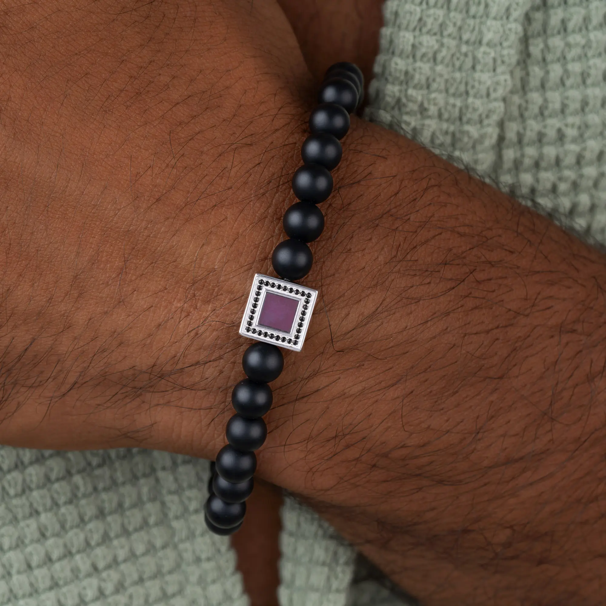 Infinite Devotion Matte Onyx Bible Nano Chip Bracelet - Image 2