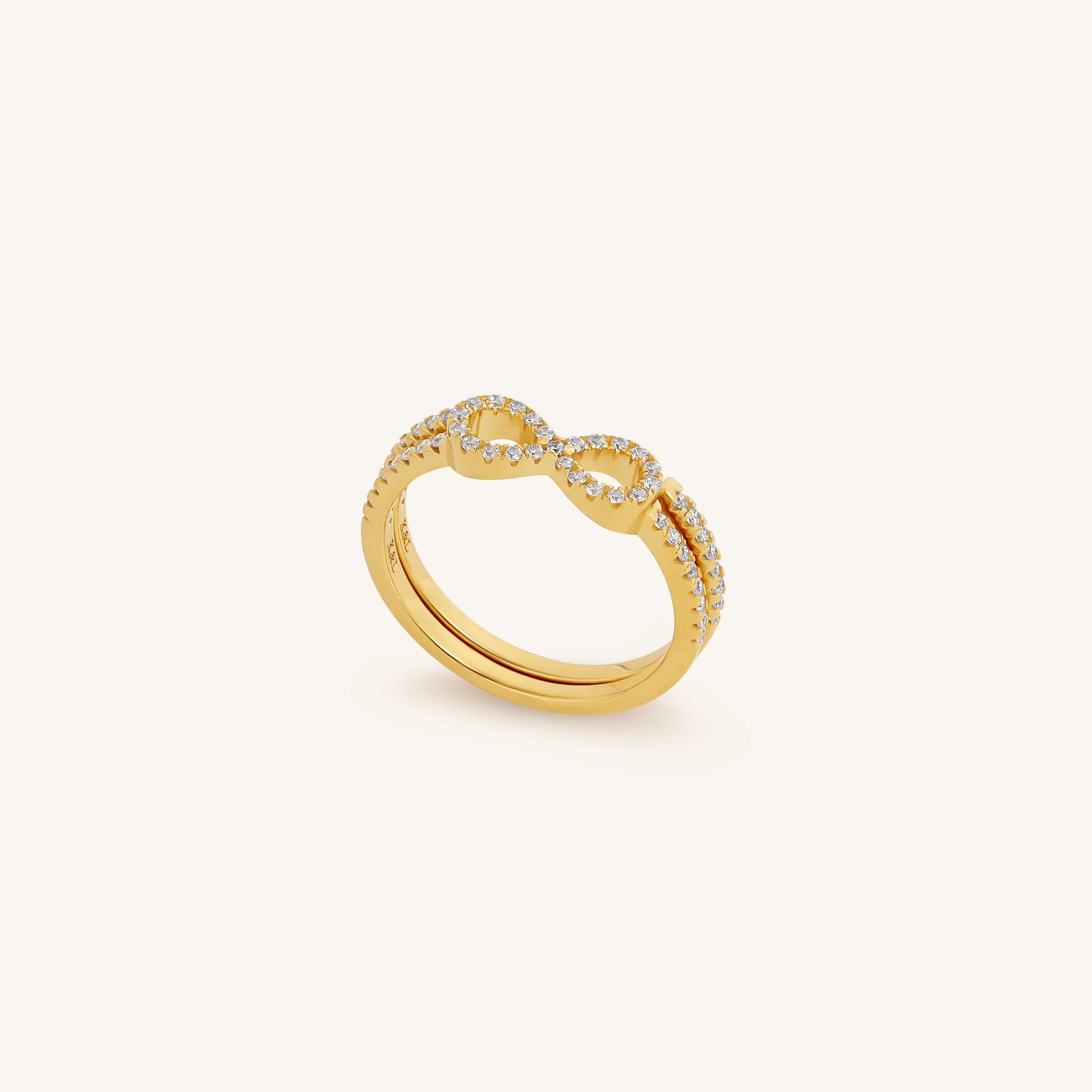 Infinite Harmony Dainty Gold Stack Ring