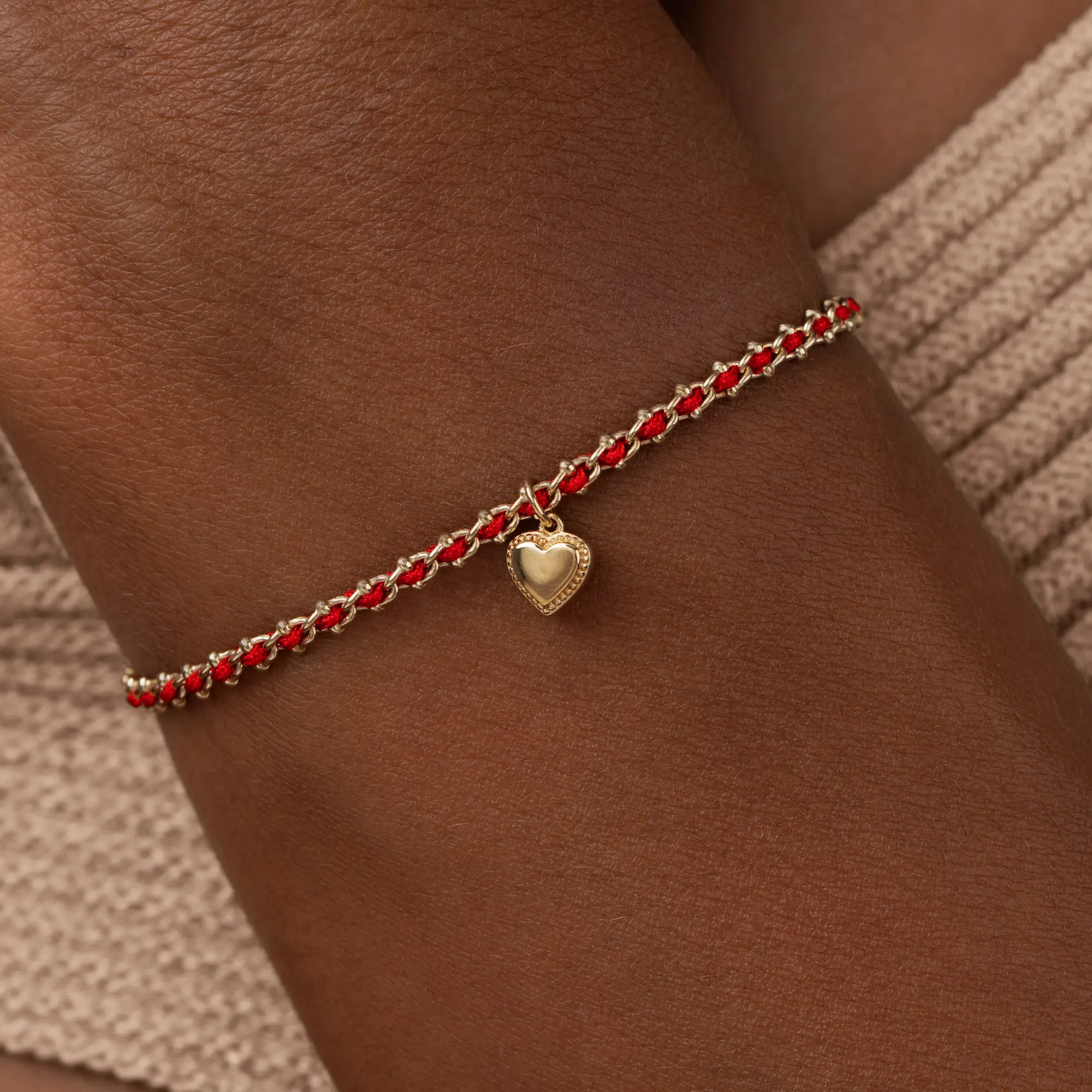 Infinite Love Red String Heart Bracelet - Image 2