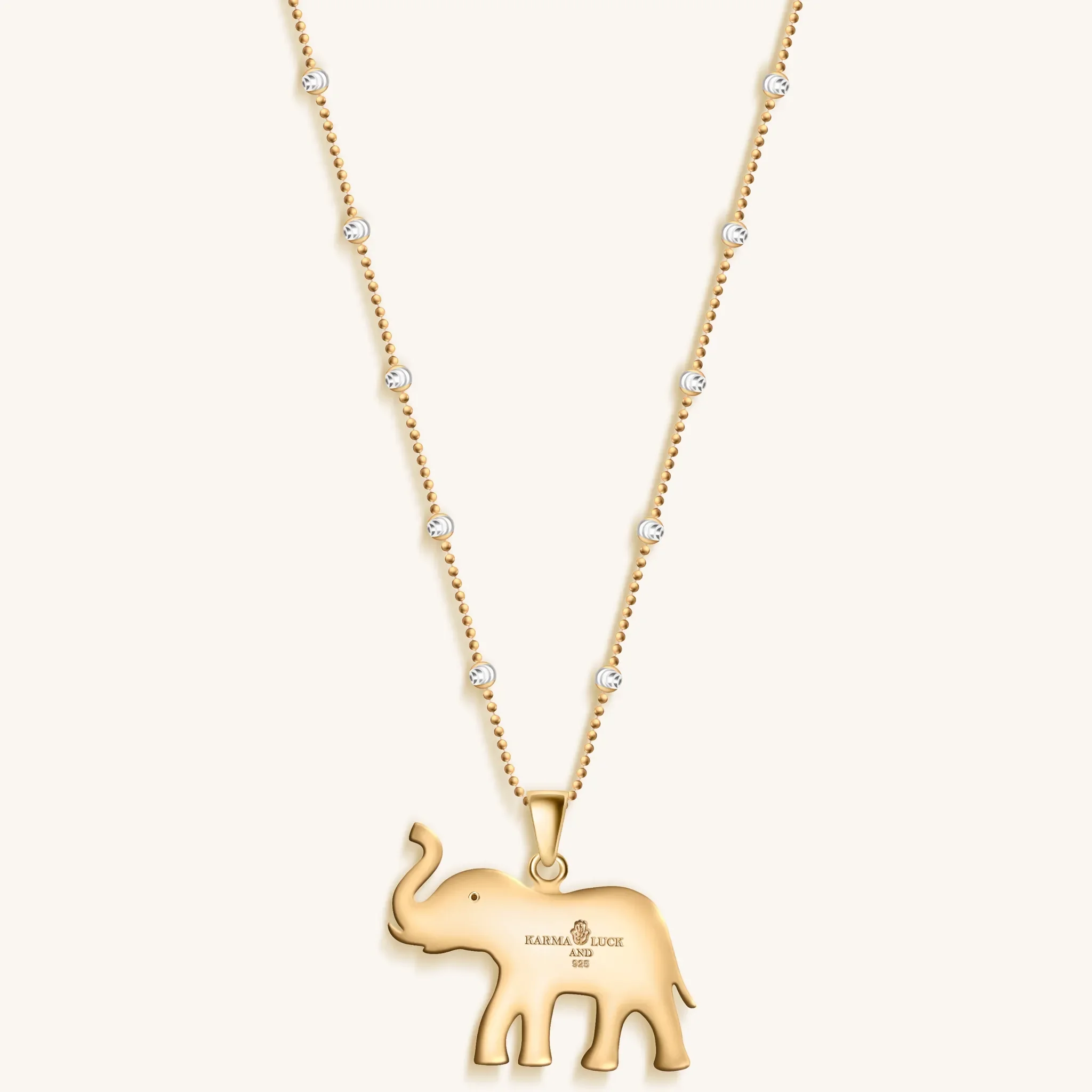 Infinite Wisdom Gold Plated Elephant Pendant Necklace - Image 4