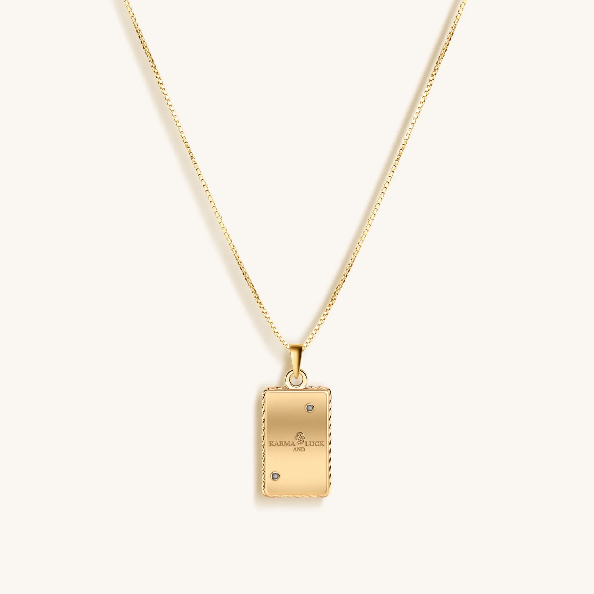 Intelligent Expression White Enamel Aquarius Card Necklace - Image 4