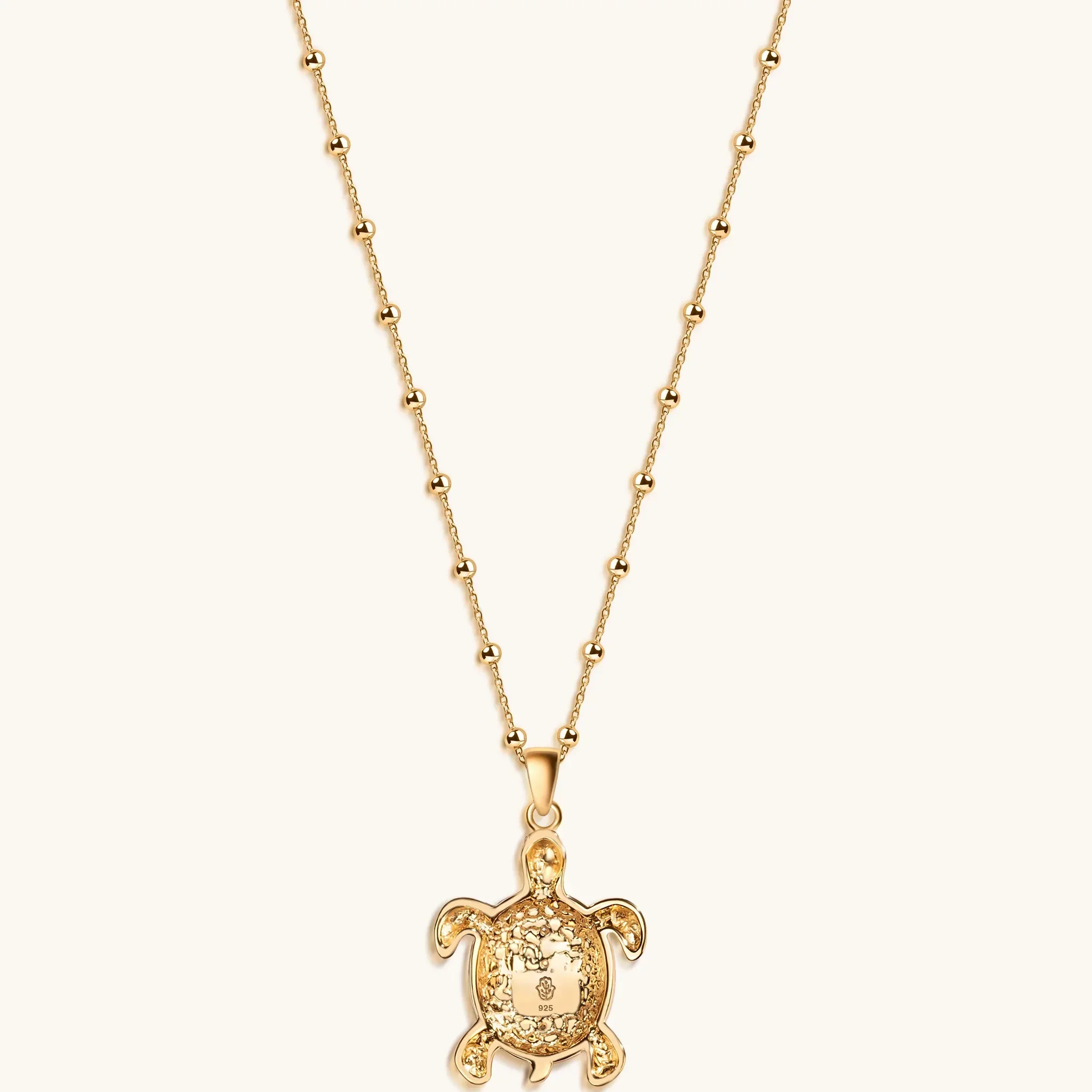 Intuitive Wisdom Multi Symbol Chakra Turtle Necklace - Image 4
