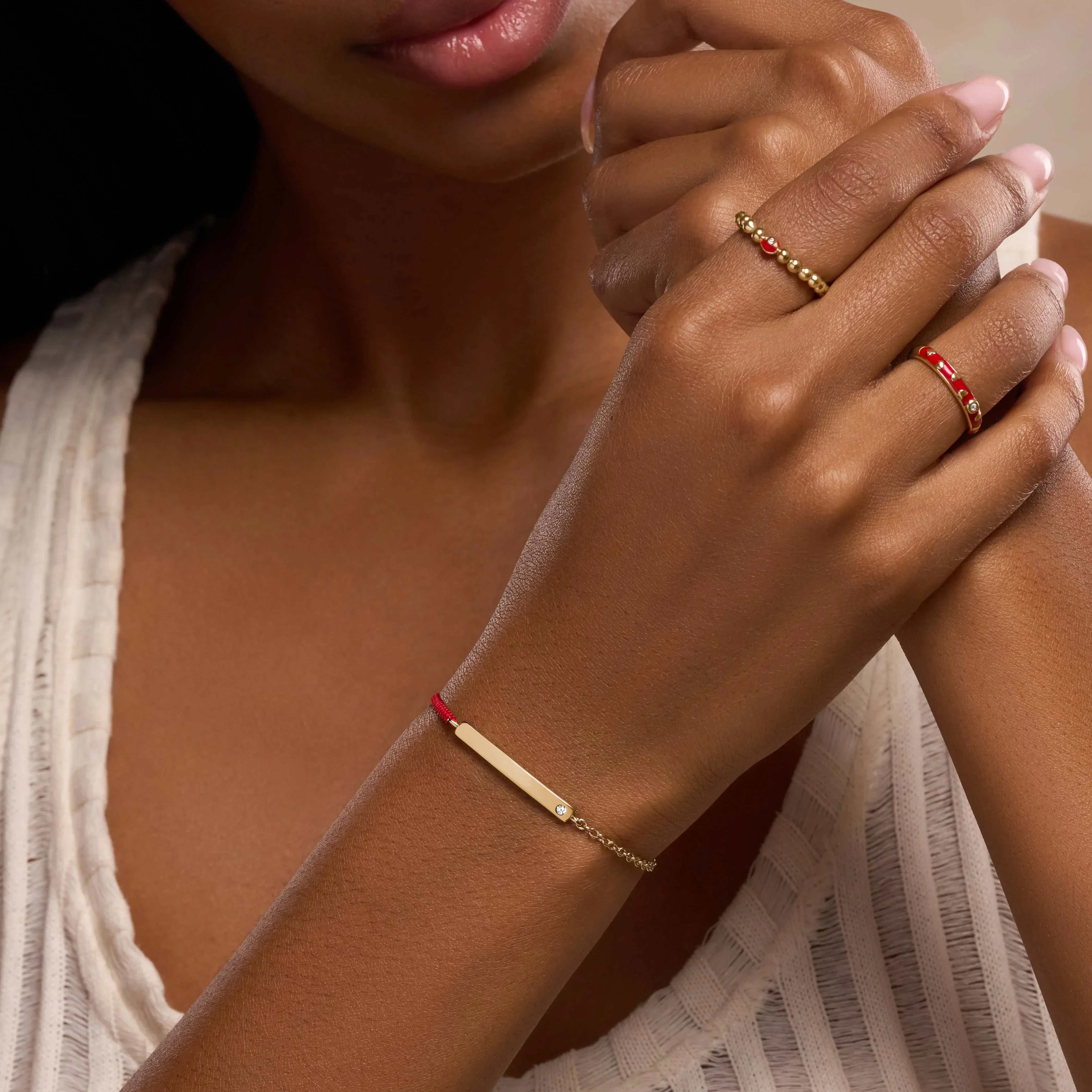 Karmic Fortitude Red String Engravable Bracelet - Image 2