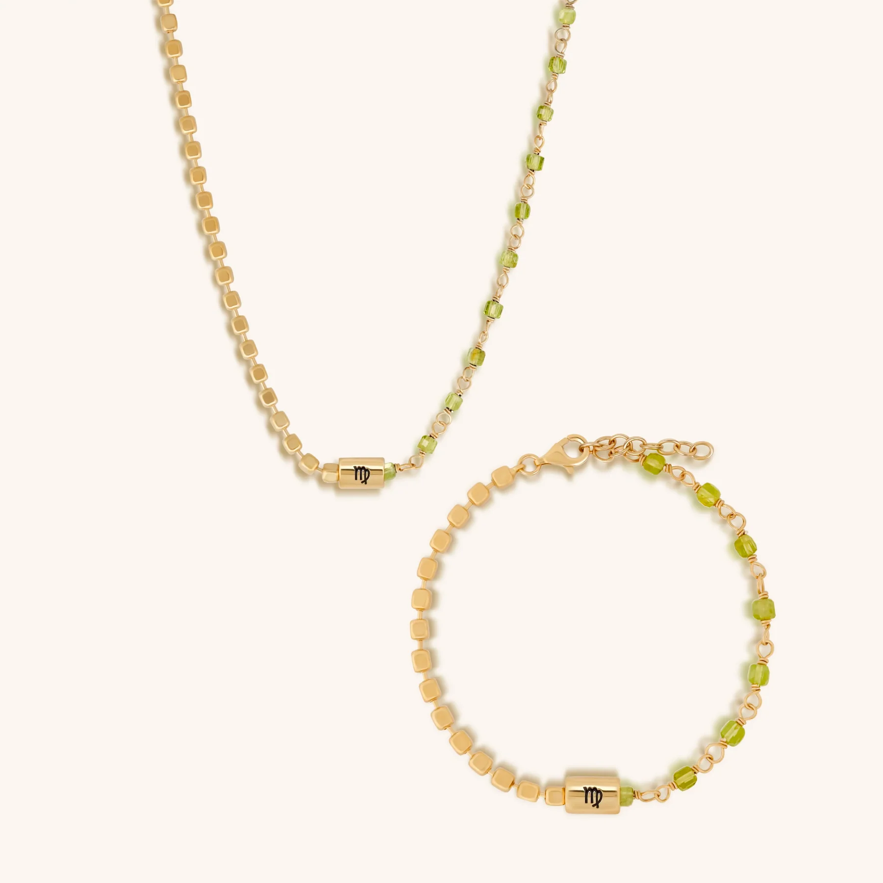 Luminous Vision Virgo Peridot Jewelry Set