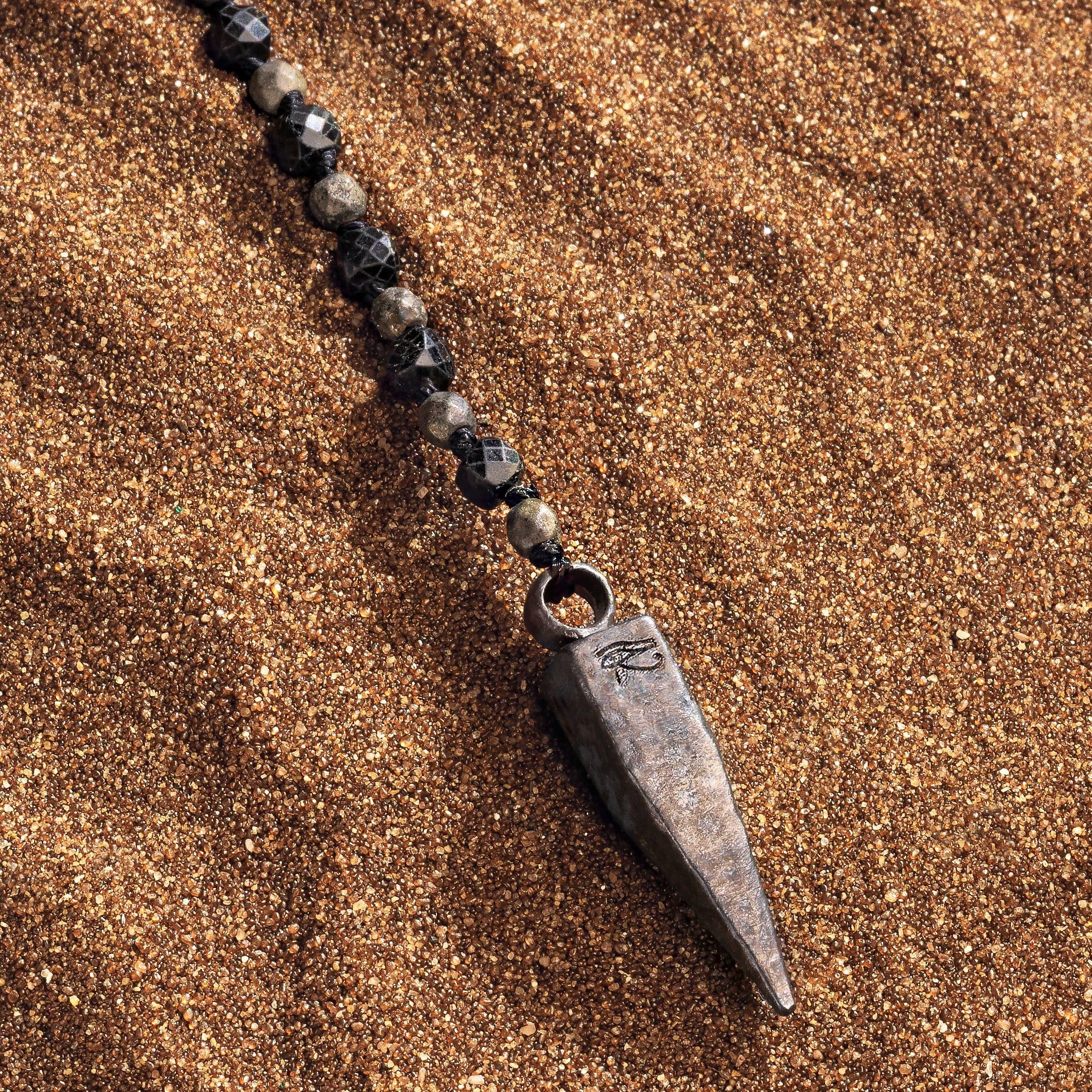 Manifest Improvement Pyrite Onyx Multi Symbol Pointer Necklace - Image 5