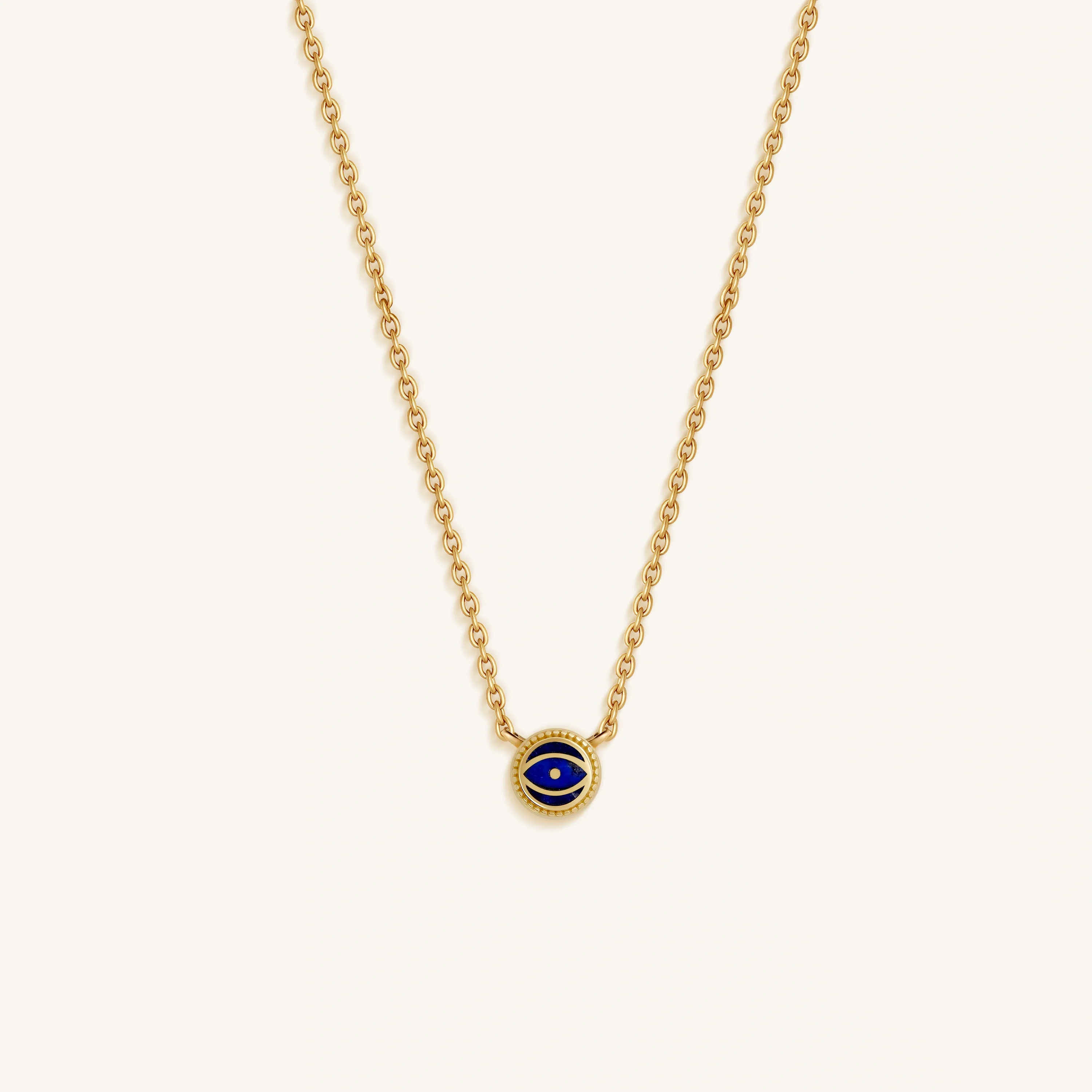 Midnight Horizon Lapis September Birthstone Gold Necklace