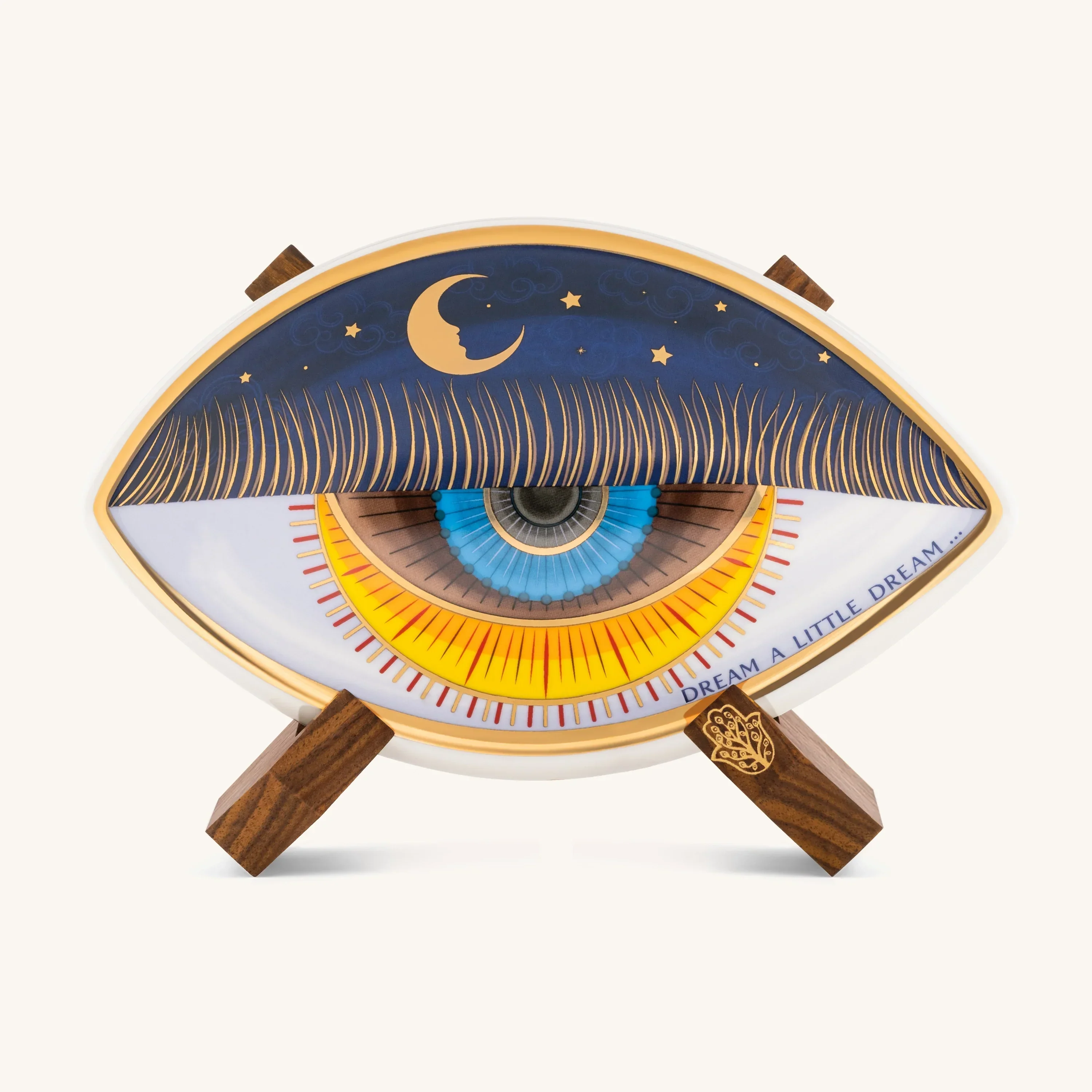 Nocturnal Peace Evil Eye Ceramic Wall Blessing - Image 3