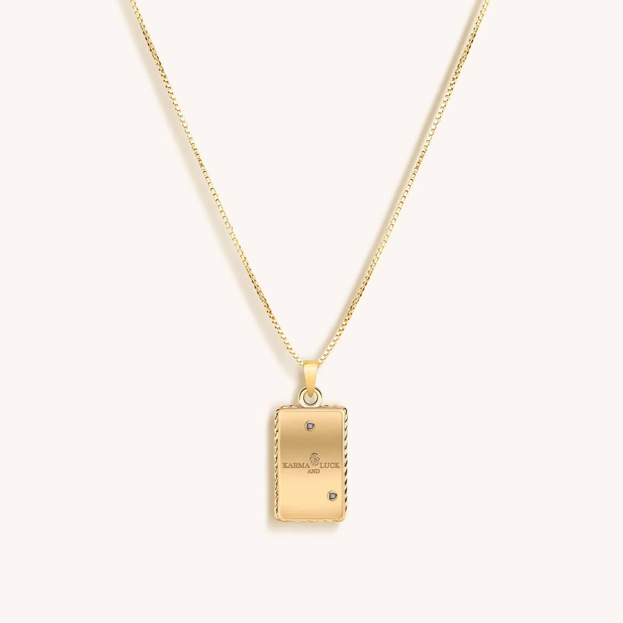 Patient Progress White Enamel Taurus Card Necklace - Image 4