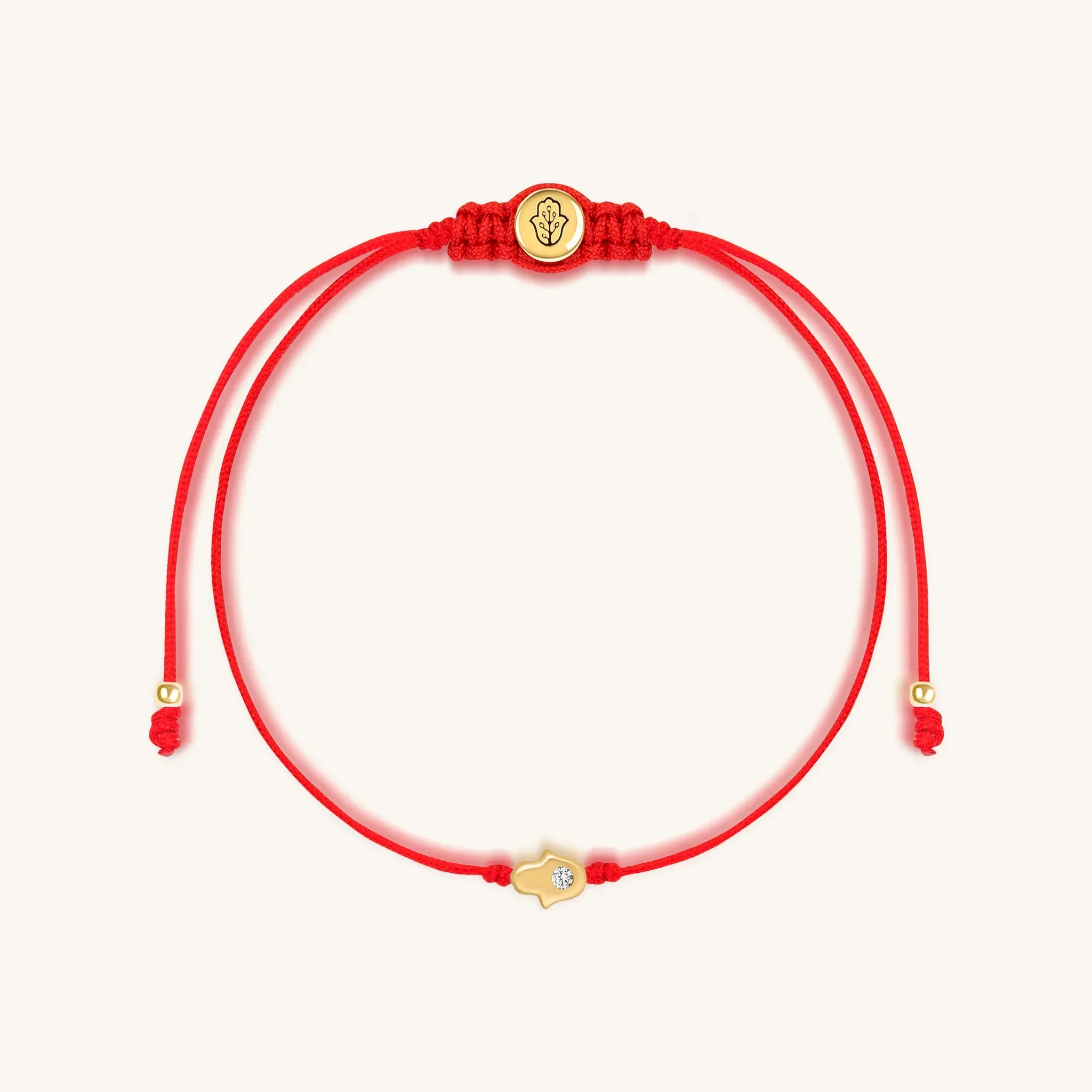 Peace Keeper Hamsa Red String Bracelet