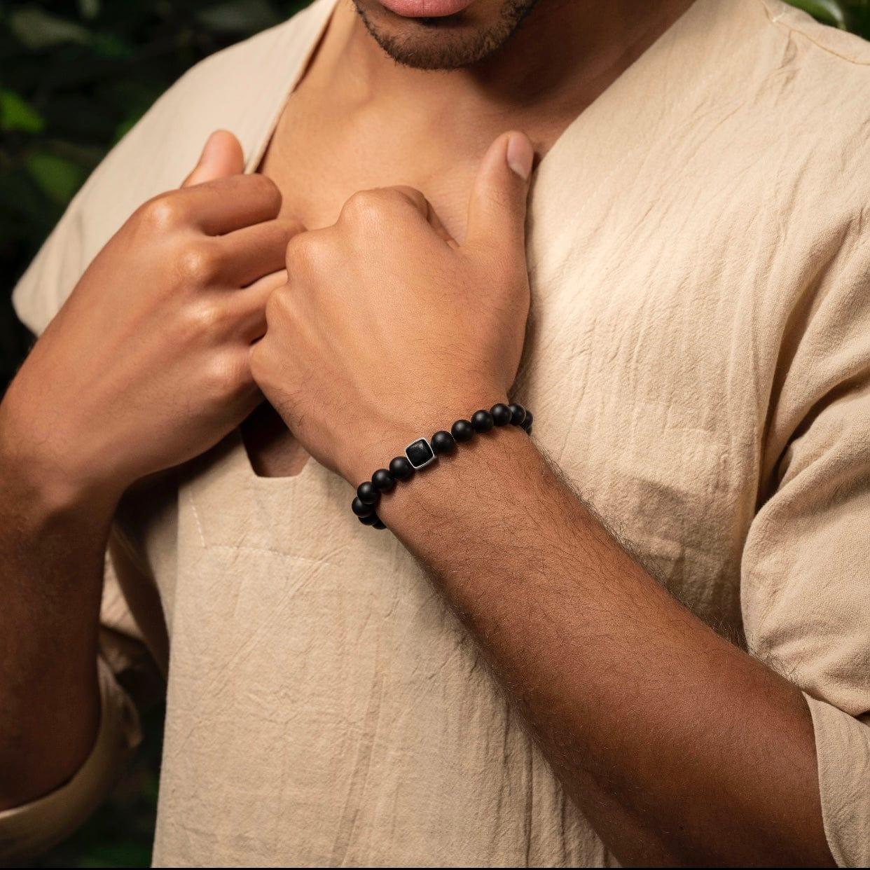 Powerful Vibrations Matte Onyx Bracelet - Image 2