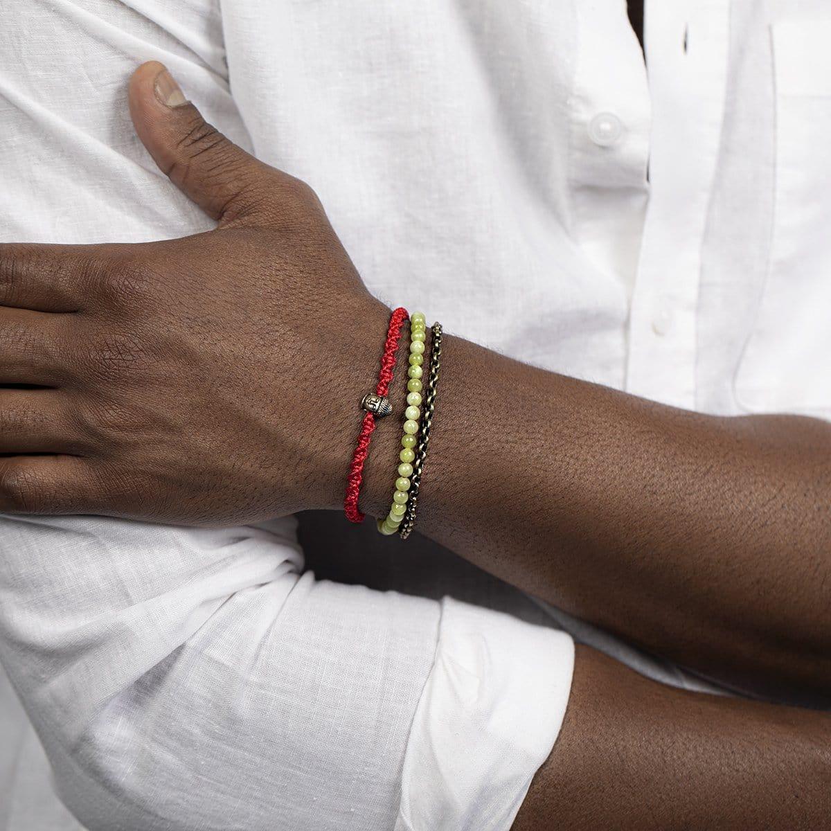 Prosperous Promise Jade Buddha Red String Bracelet - Image 2