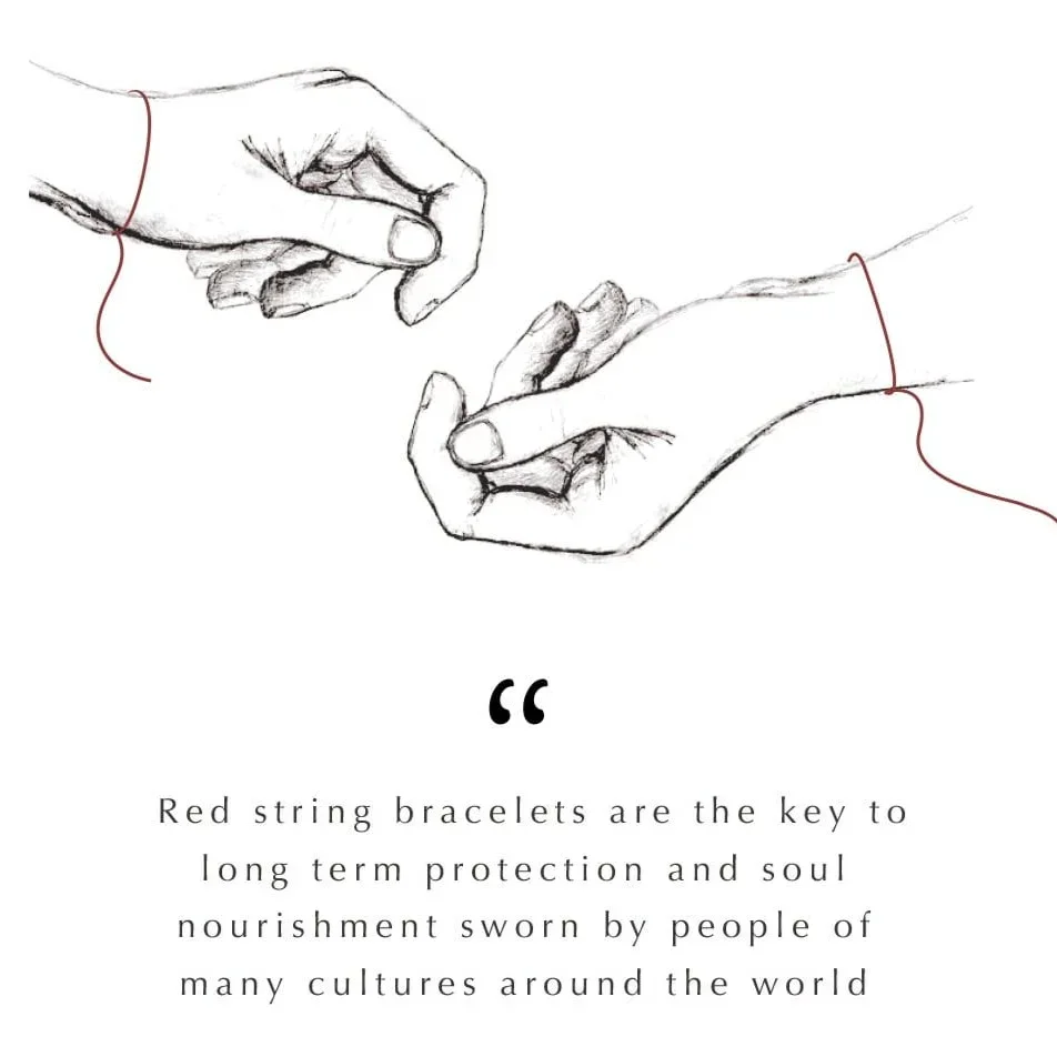 Protected by Love Red String Heart Charm Bracelet - Image 3