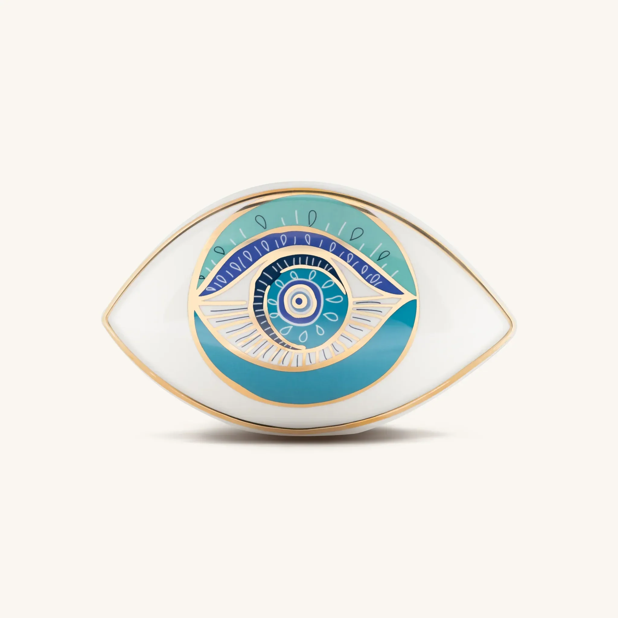 Protected with Positivity Evil Eye Ceramic Statue