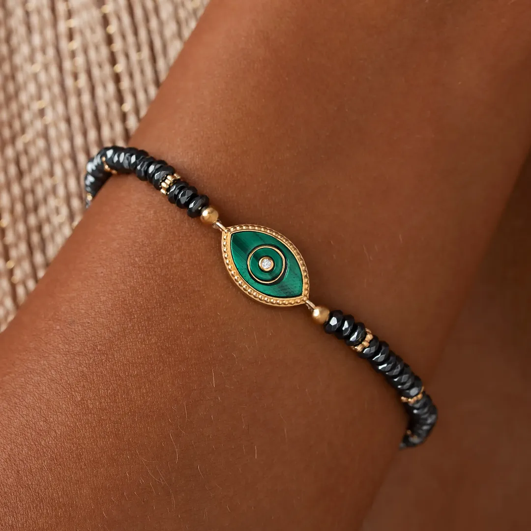 Protective Harmony Hematite & Malachite Bracelet - Image 2