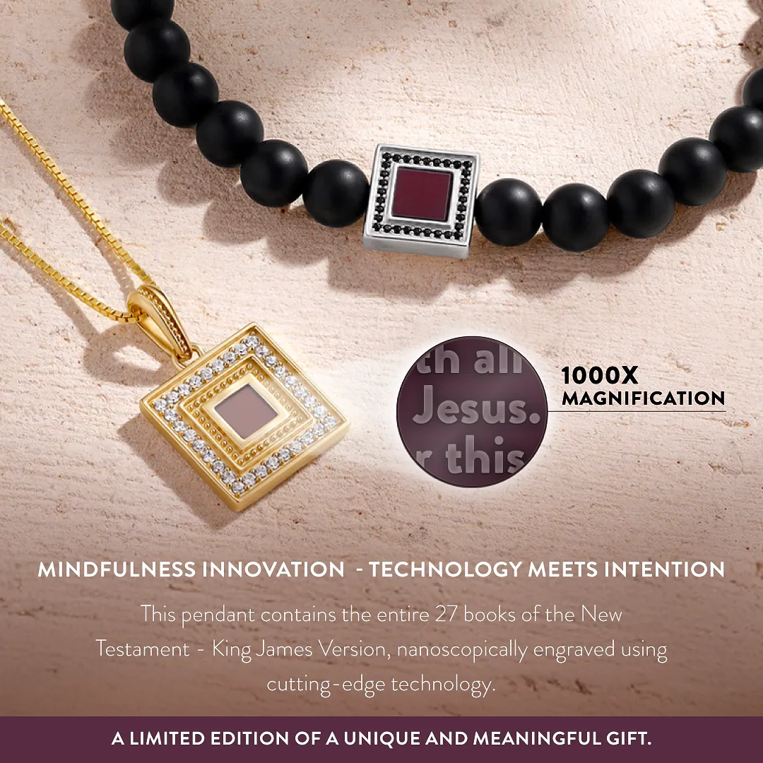 Infinite Devotion Matte Onyx Bible Nano Chip Bracelet - Image 4