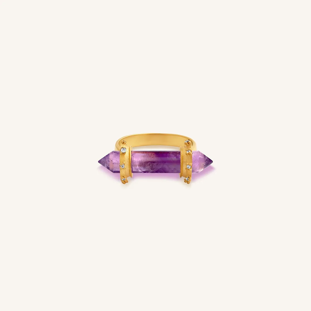 Radiant Intention Amethyst Crystal Ring - Image 2