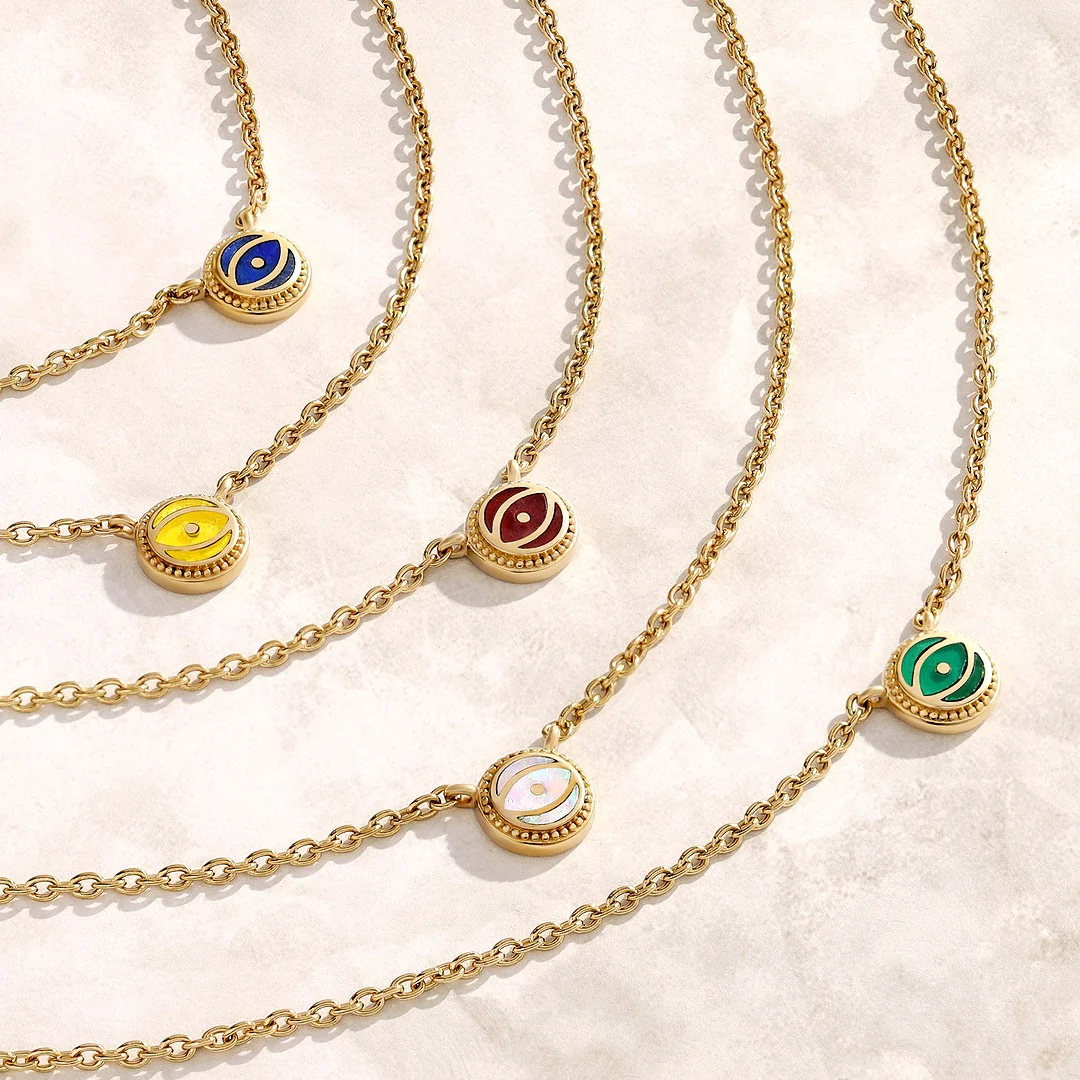Midnight Horizon Lapis September Birthstone Gold Necklace - Image 4