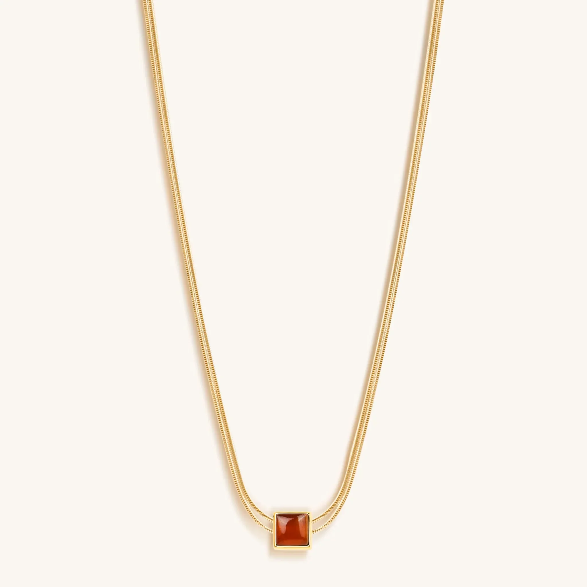 Renew & Energize Garnet Evil Eye January Birthstone Necklace - Image 3