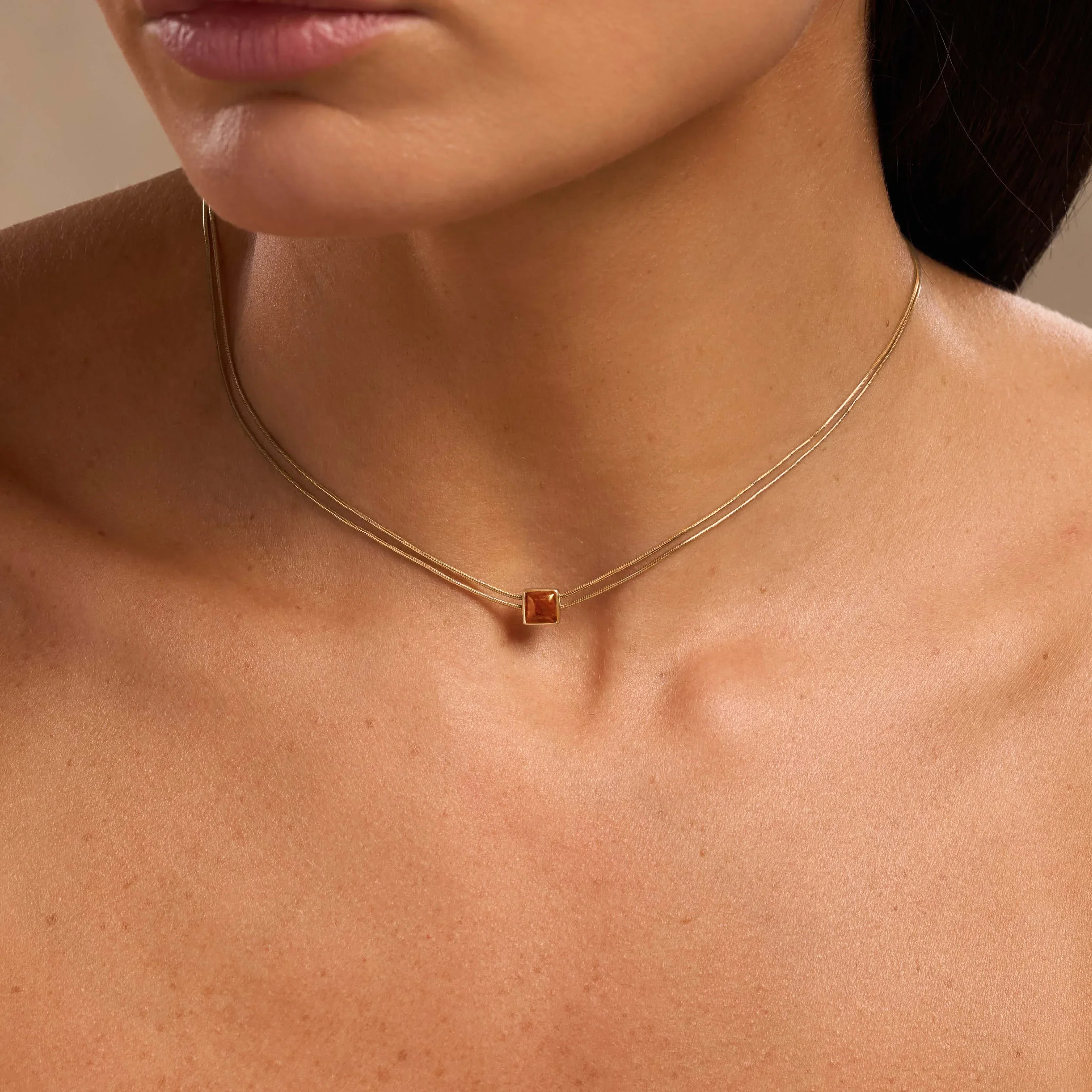 Renew & Energize Garnet Evil Eye January Birthstone Necklace - Image 4