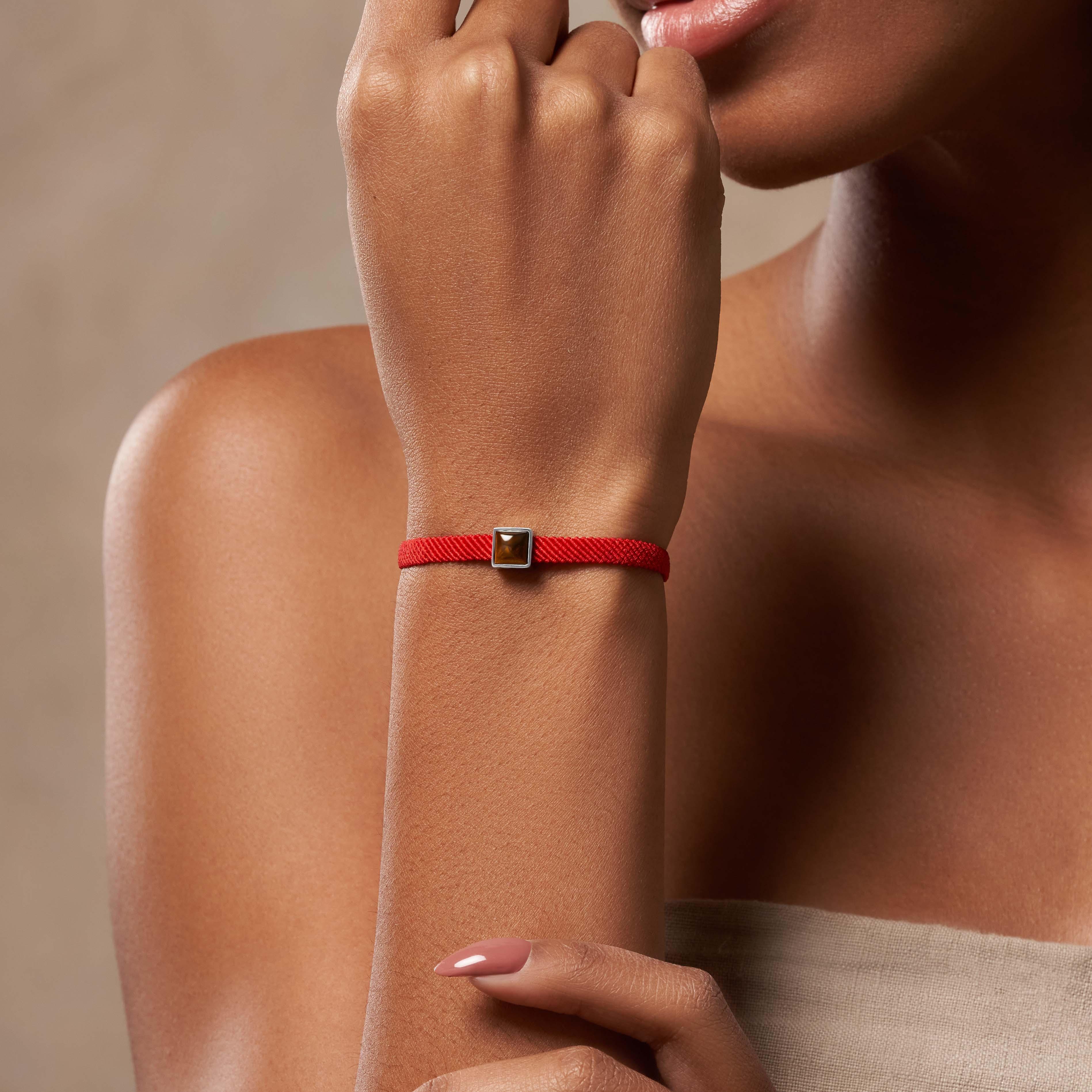 Clear Mind - Tiger's Eye Red String Bracelet - Image 5