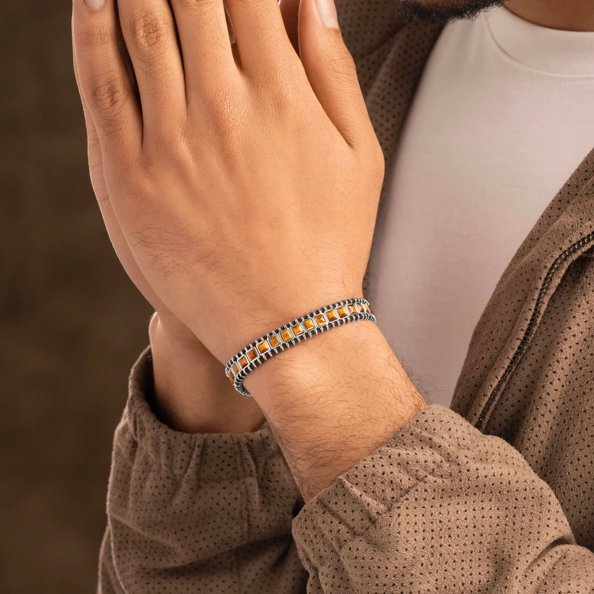 Rooted Ascension Tiger's Eye Magnetic Bracelet - Image 2