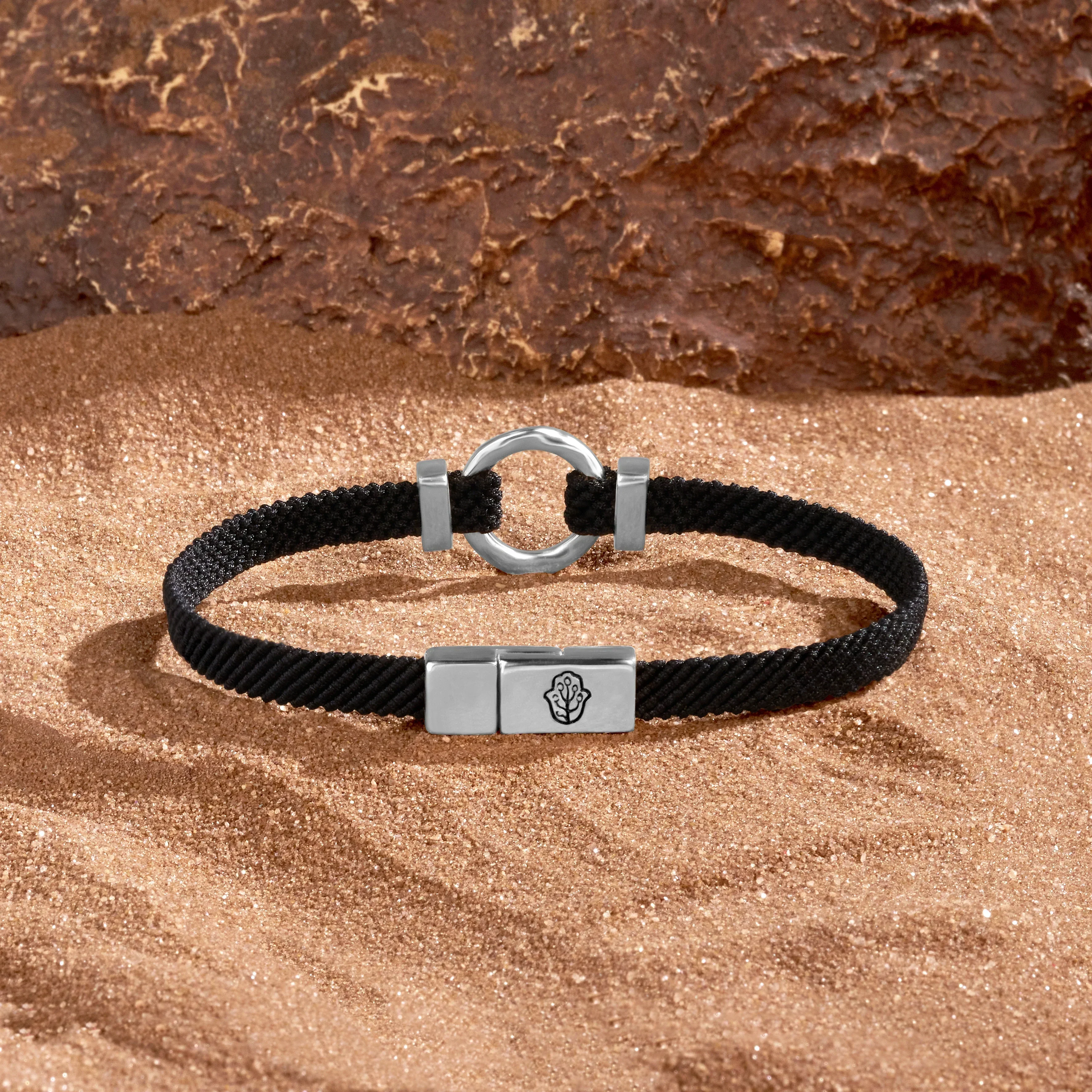Sacred Abundance Men’s Black String Bracelet - Image 3