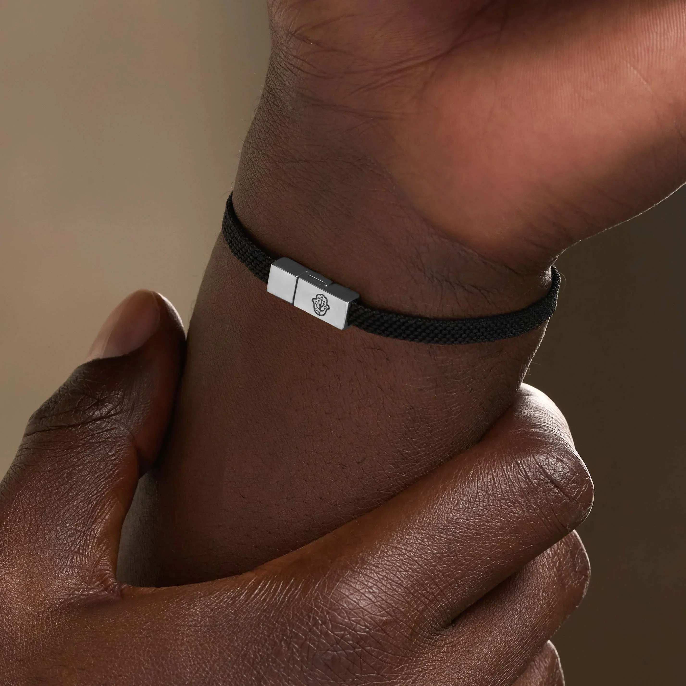 Sacred Abundance Men’s Black String Bracelet - Image 4
