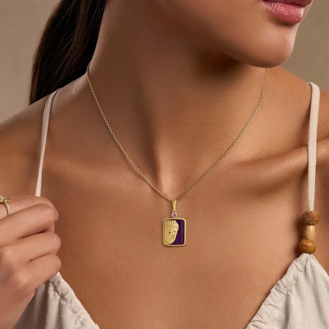 Sacred Calm Buddha Multi-Gemstone Necklace - Image 2