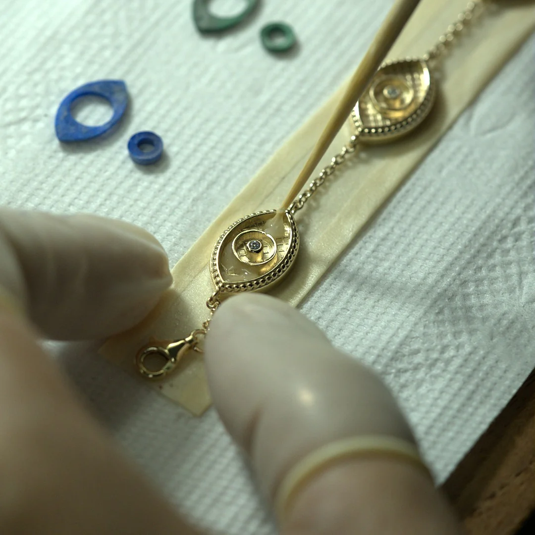 Patient Mind Multi-Symbol Mother of Pearl Necklace - Image 3