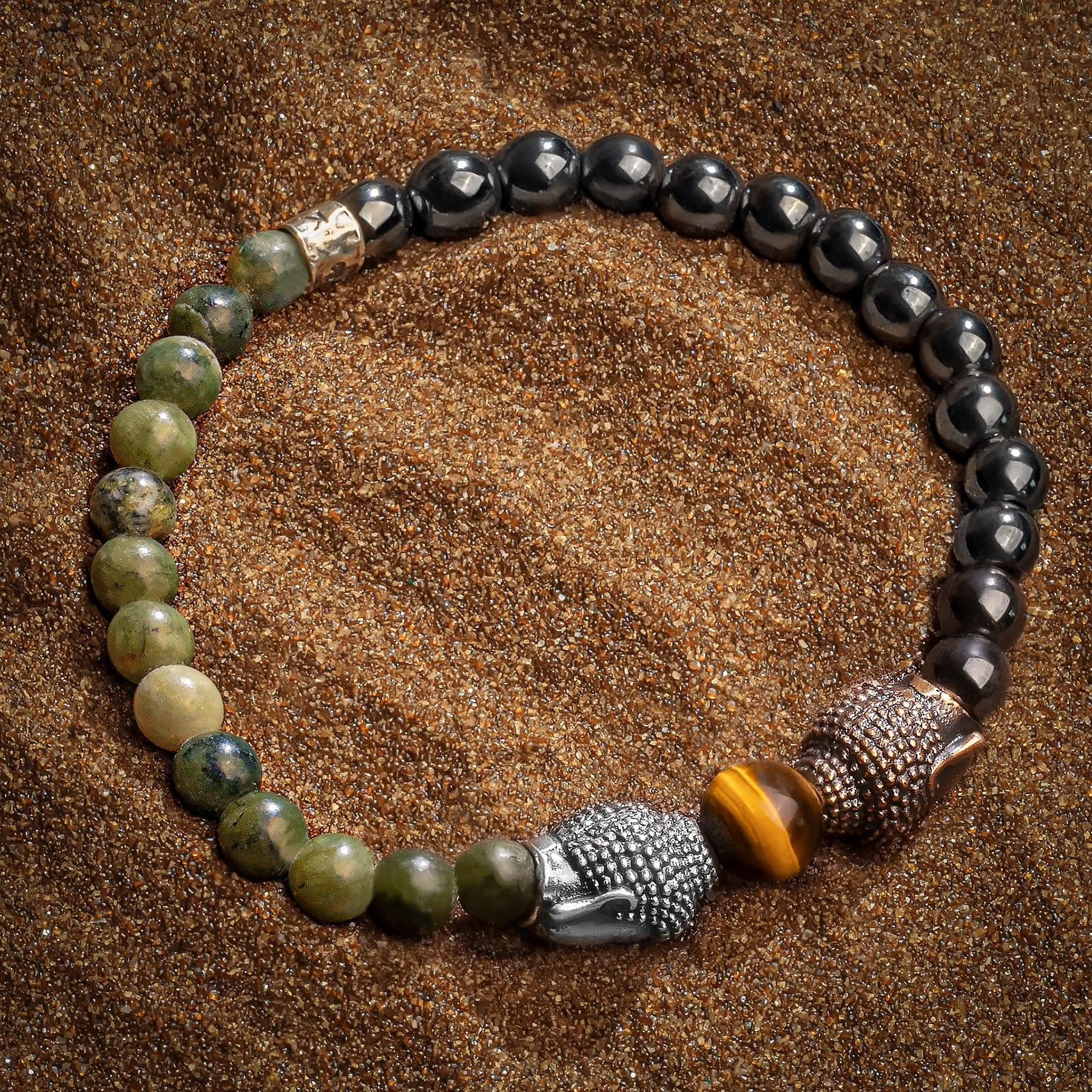 Serene Existence Jade Hematite Buddha Bracelet - Image 3