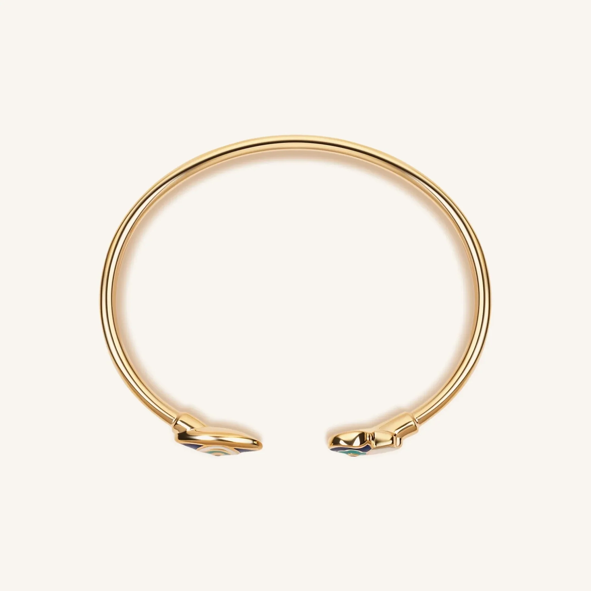 Positive Light Enamel Hamsa Evil Eye Cuff - Image 3