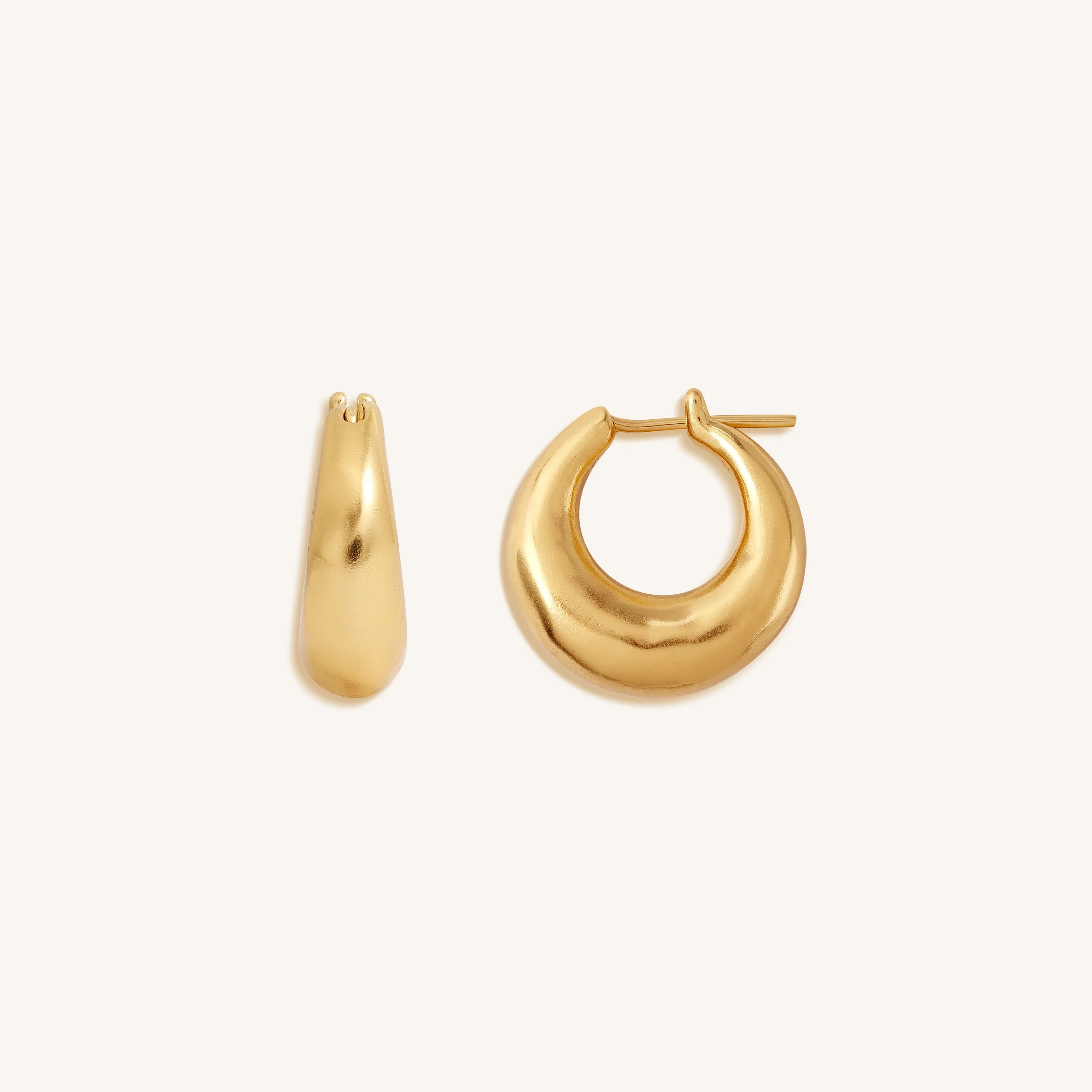 Solstice Gleam Gold Hoops - Image 3