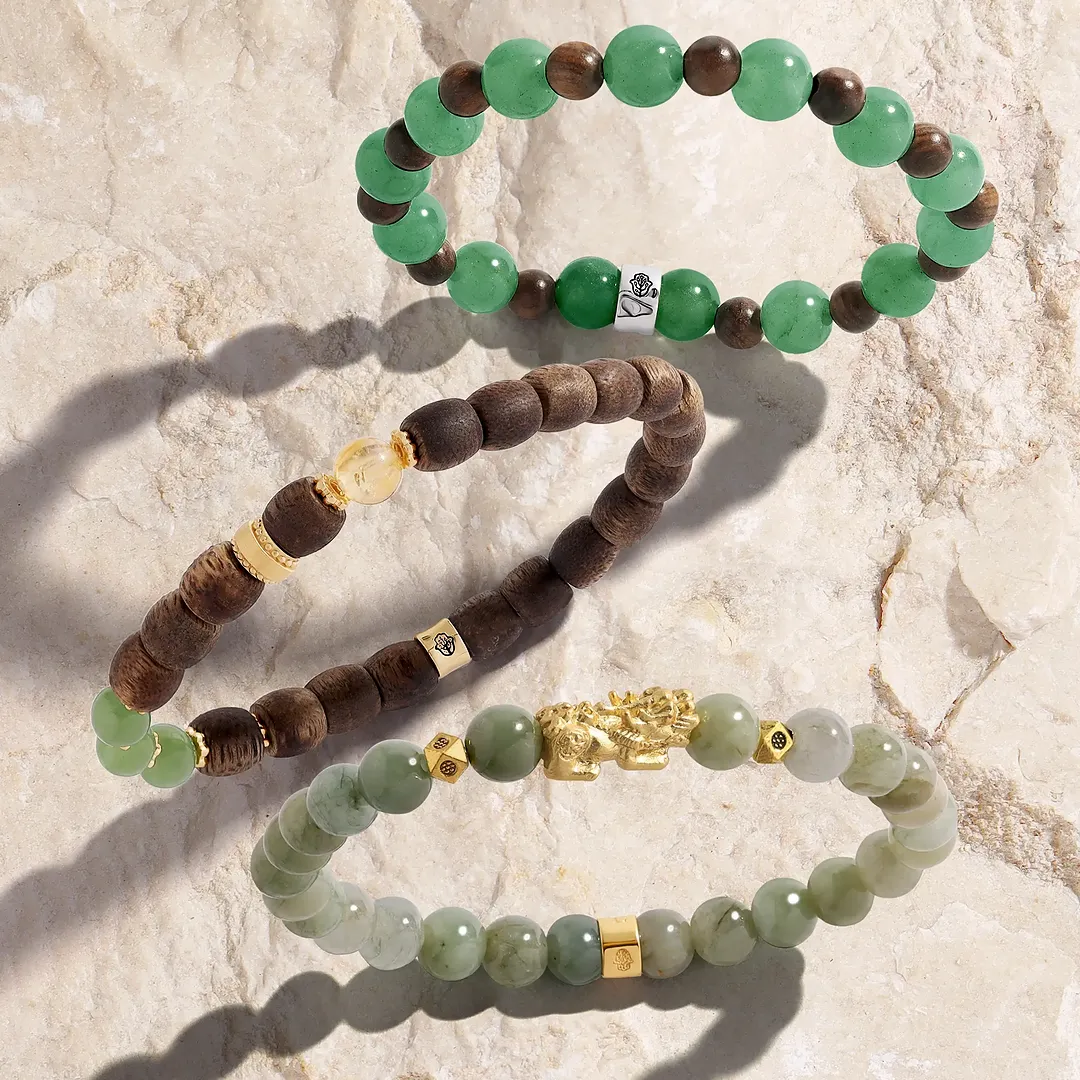 Sovereign Aura Agarwood, Jadeite & Citrine Bracelet - Image 3